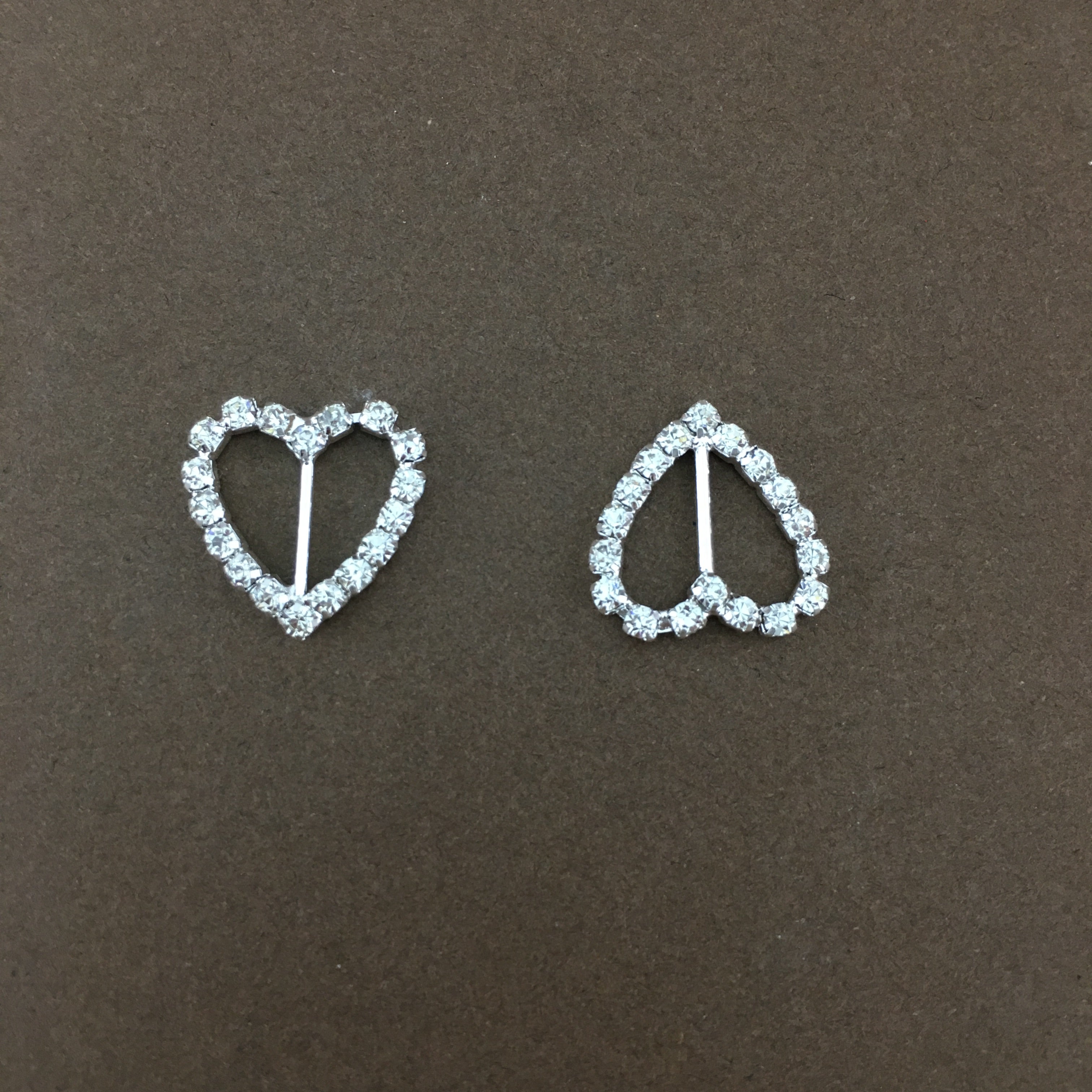 Silver Heart Invitation Buckle Embellishments | Bellaire Wholesale