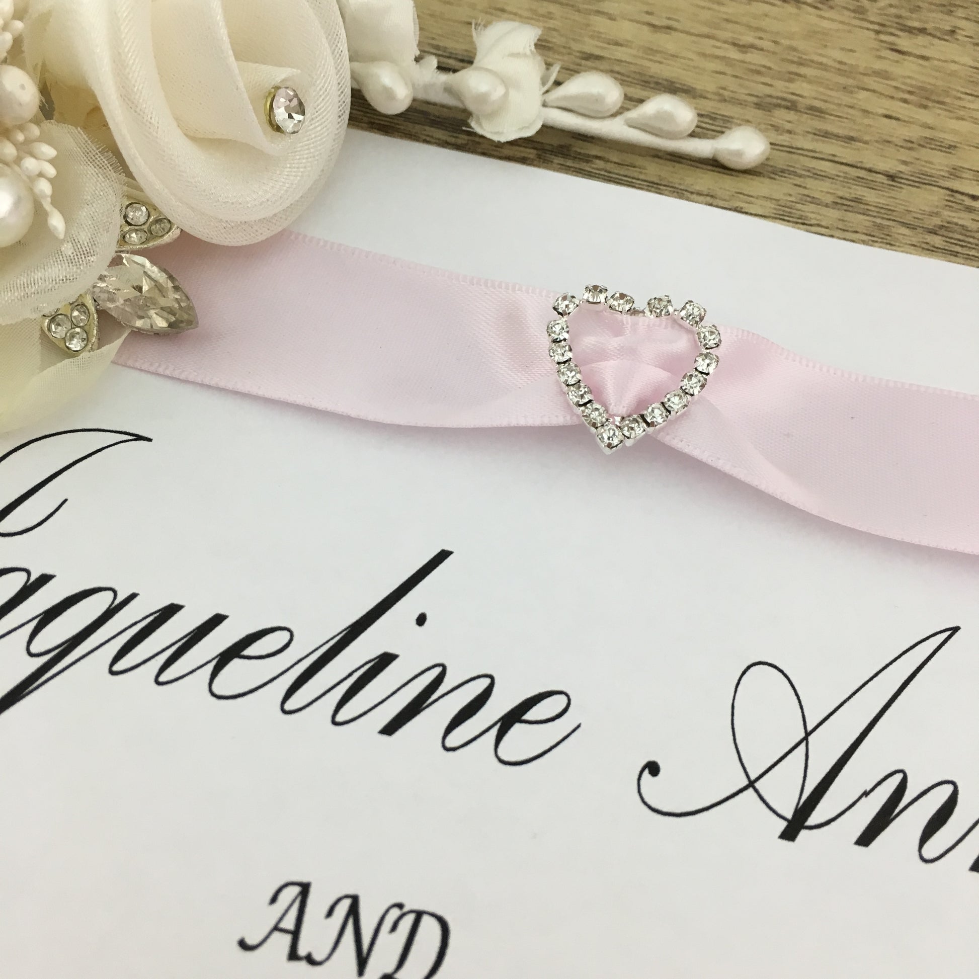 Silver Heart Invitation Buckle Embellishments | Bellaire Wholesale
