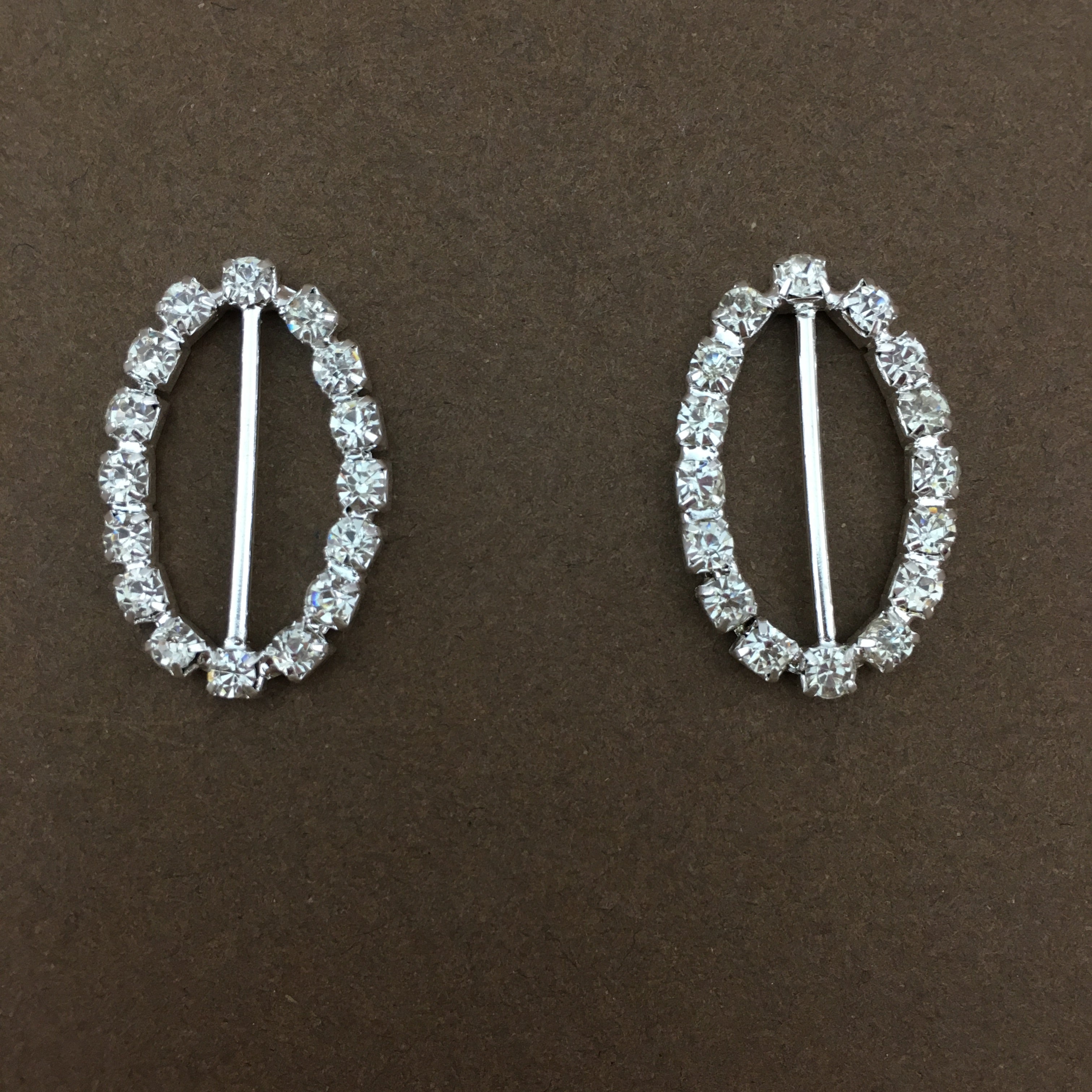 Silver Oval Invitation Buckle Embellishments | Bellaire Wholesale