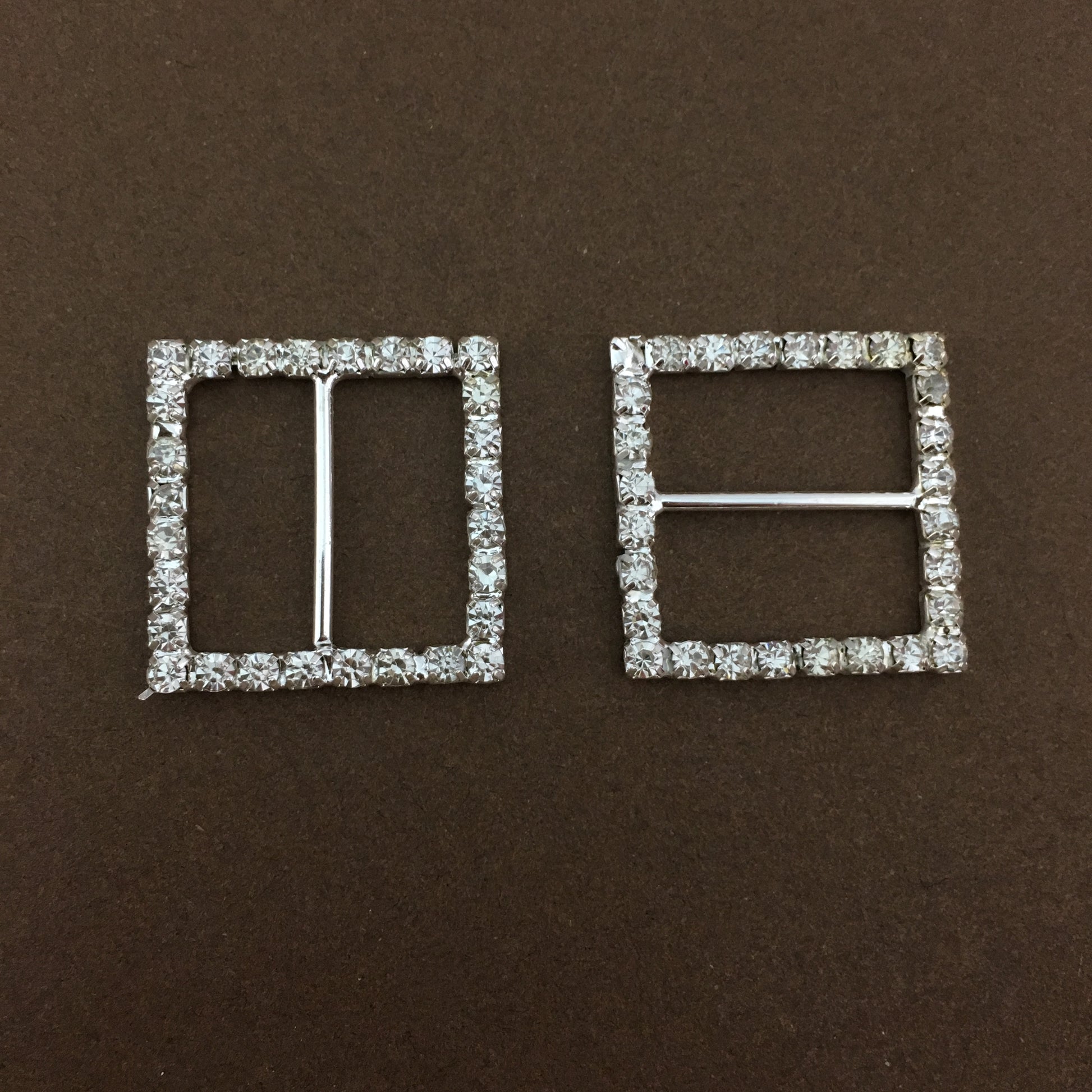 Silver Square Invitation Buckle Embellishments | Bellaire Wholesale