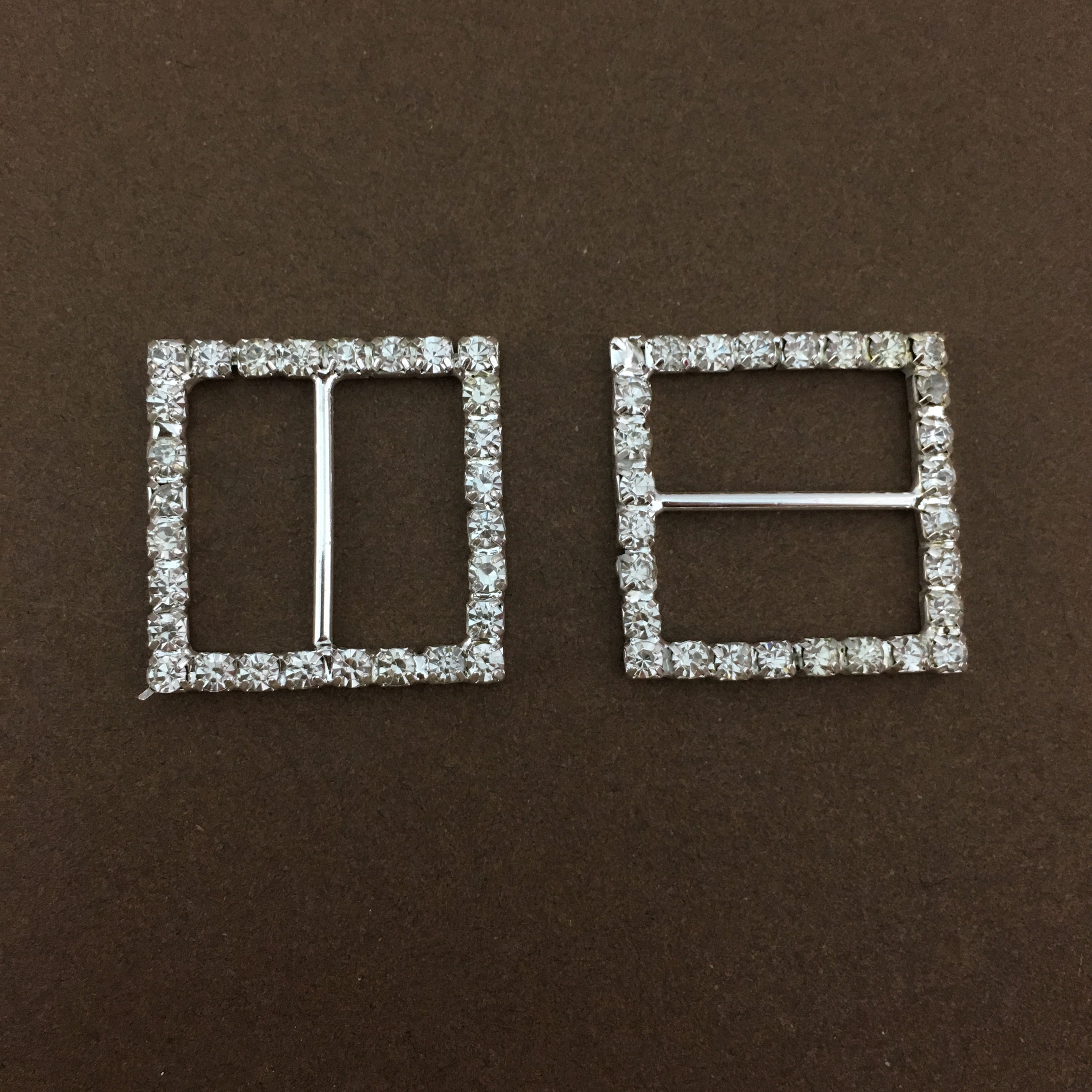 Silver Square Invitation Buckle Embellishments | Bellaire Wholesale