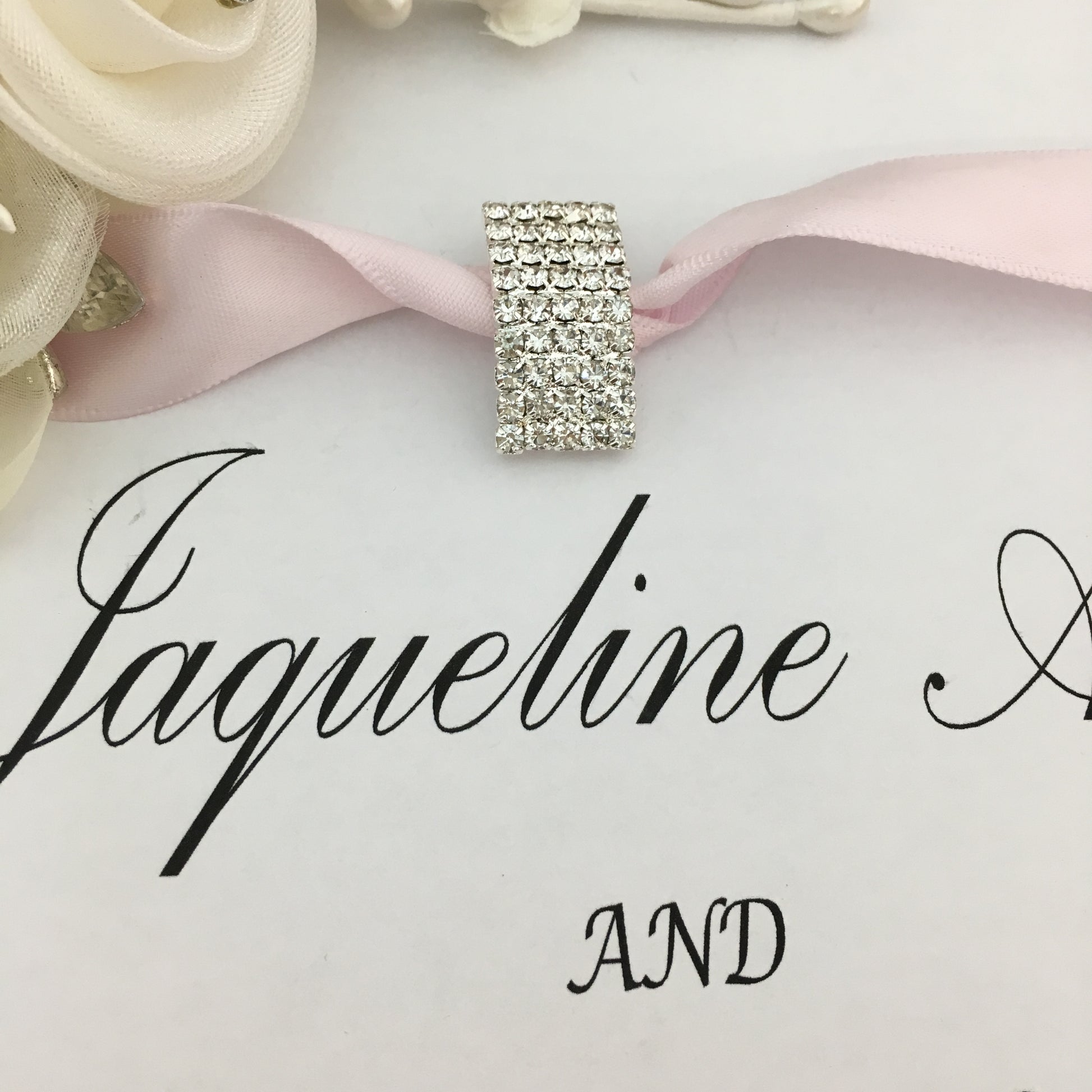 Silver Rectangle Invitation Buckle Embellishments | Bellaire Wholesale