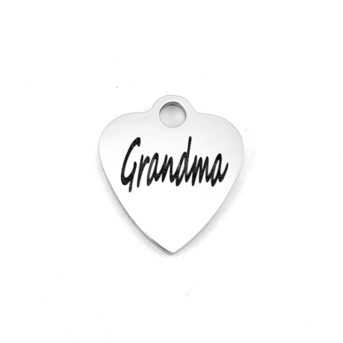 Grandma Engraved Heart Charm | Bellaire Wholesale