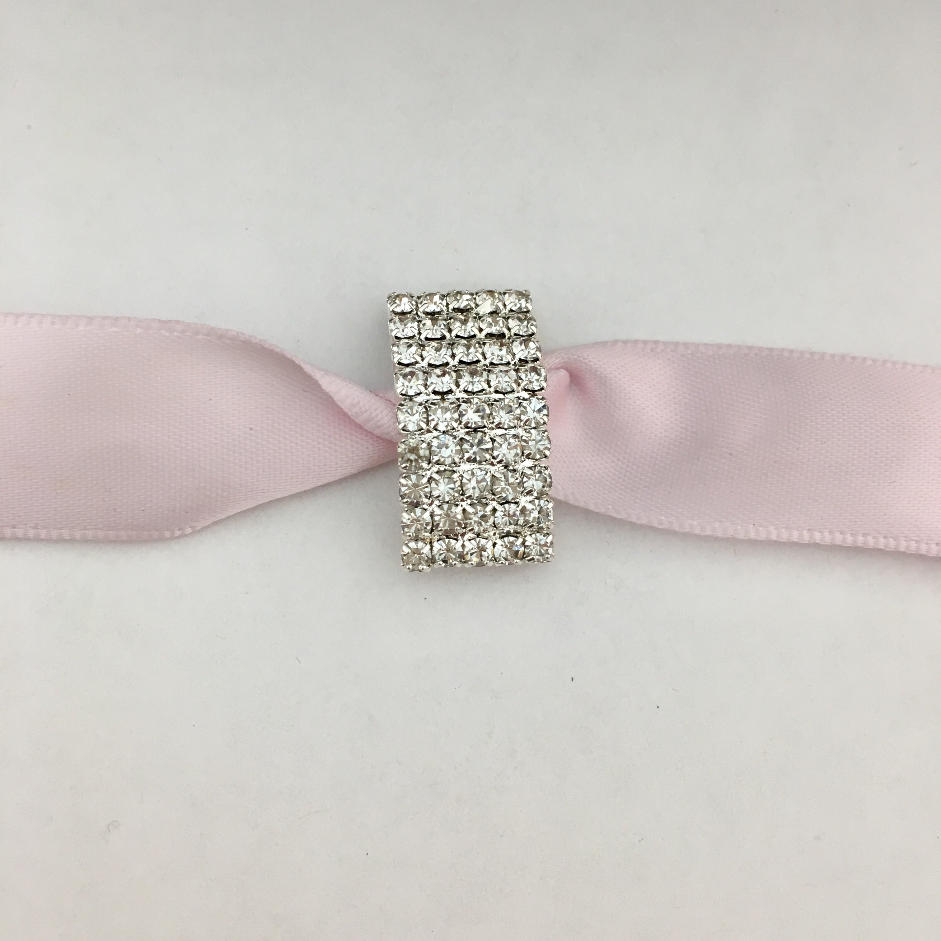 Silver Rectangle Invitation Buckle Embellishments | Bellaire Wholesale