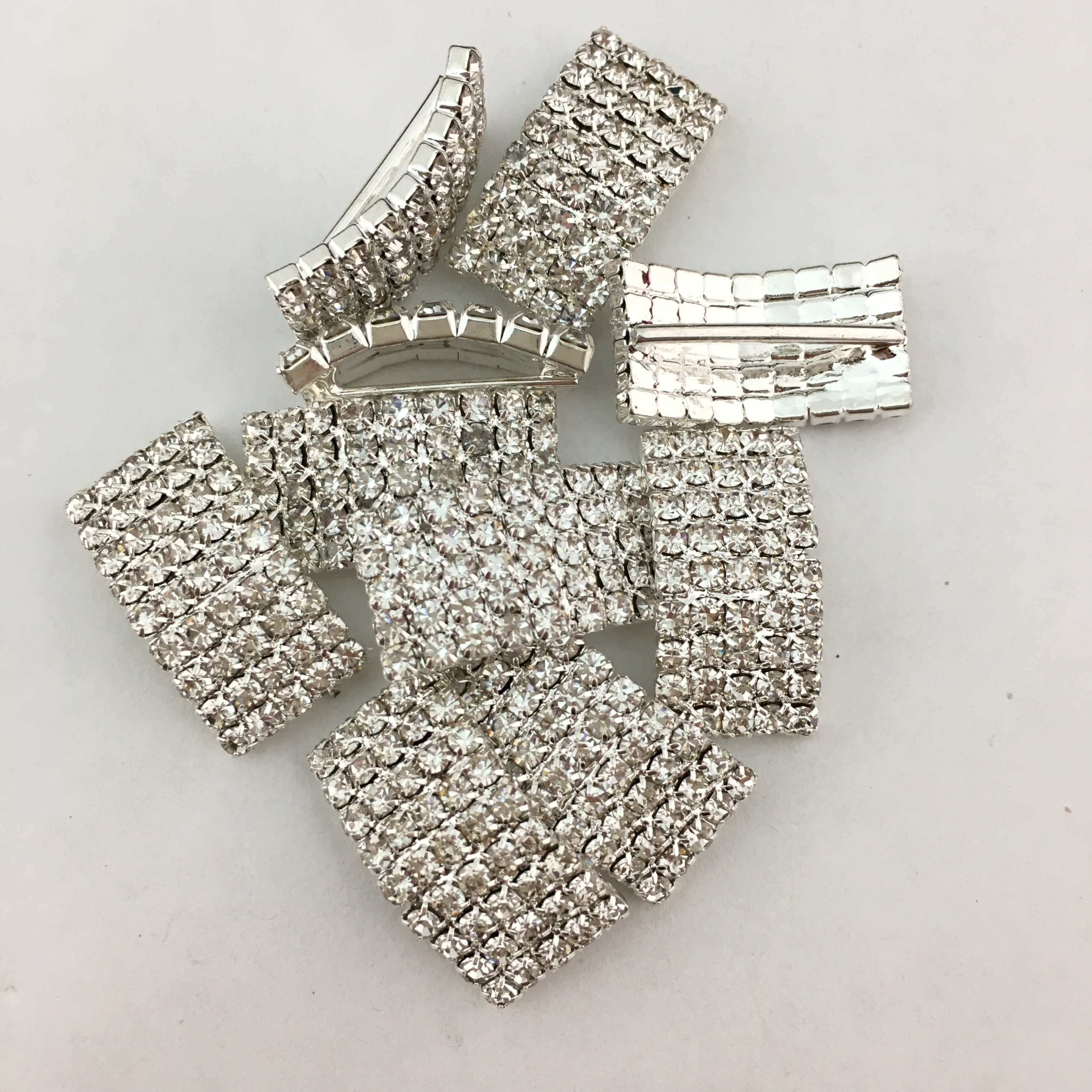 Silver Rectangle Invitation Buckle Embellishments | Bellaire Wholesale