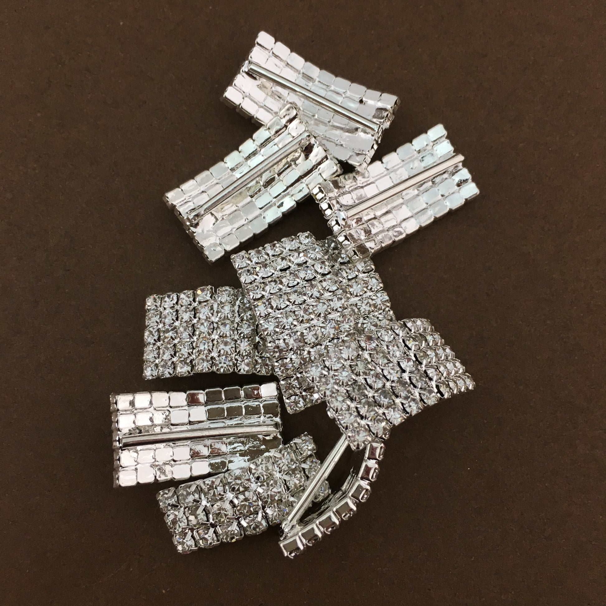 Silver Rectangle Invitation Buckle Embellishments | Bellaire Wholesale