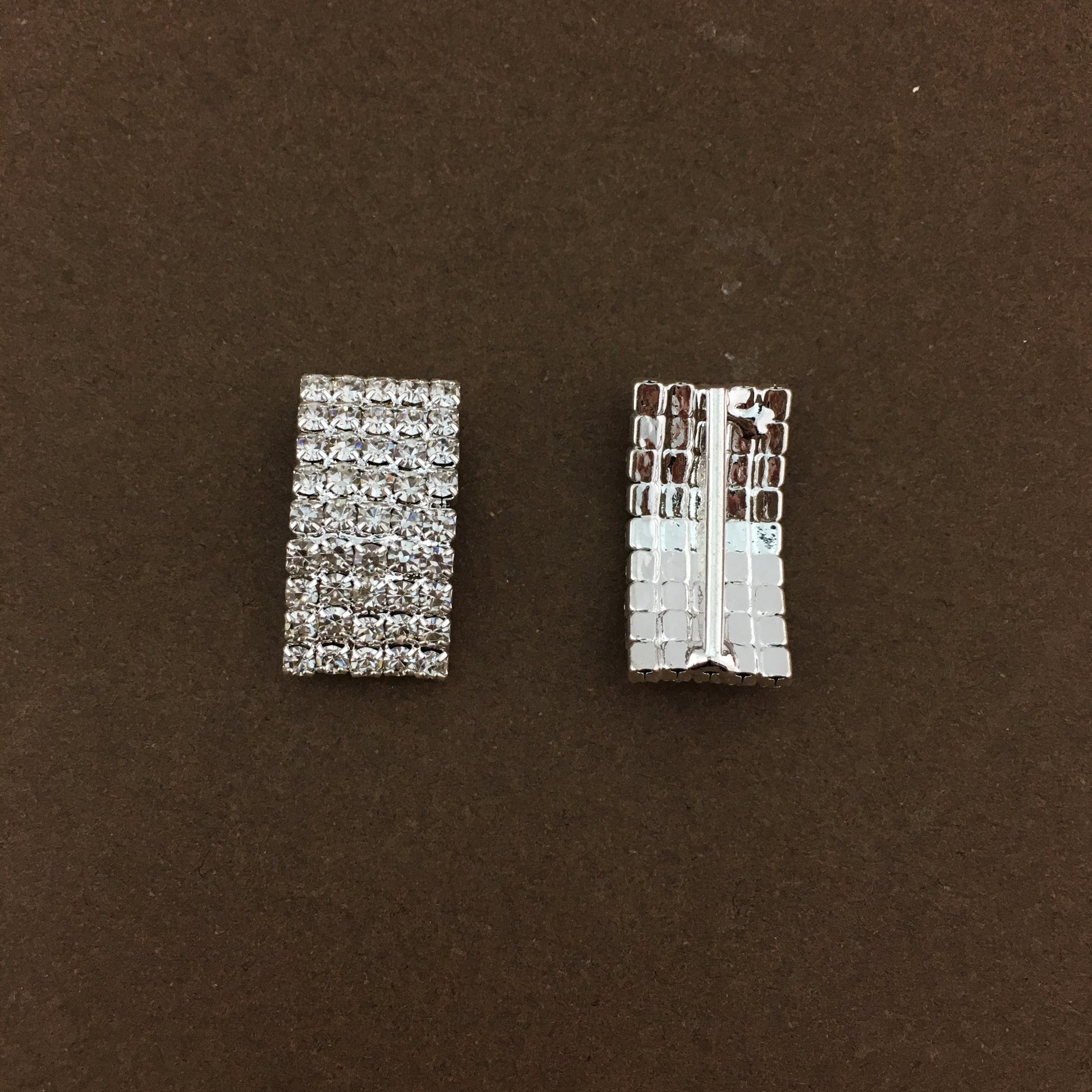 Silver Rectangle Invitation Buckle Embellishments | Bellaire Wholesale