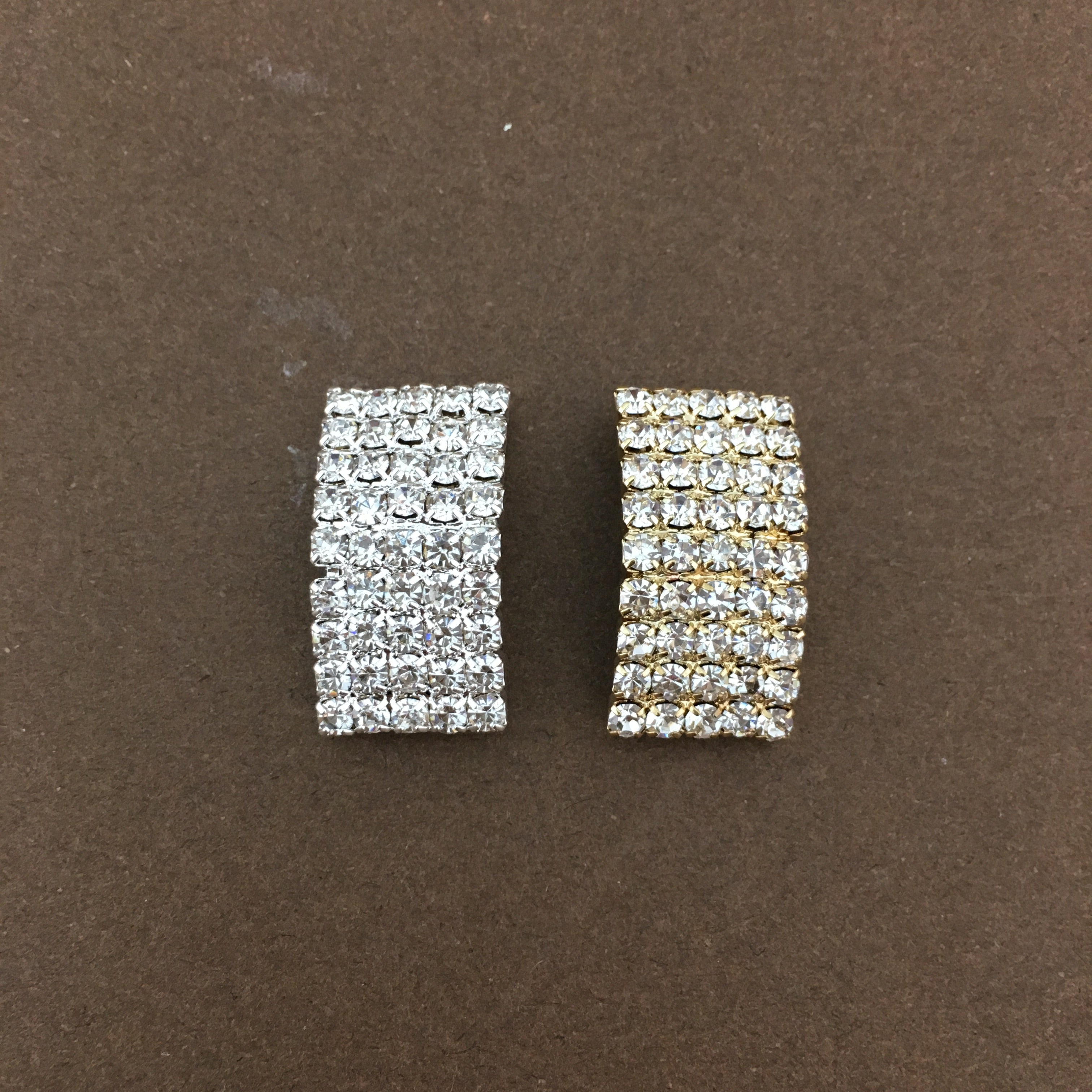 Silver Rectangle Invitation Buckle Embellishments | Bellaire Wholesale