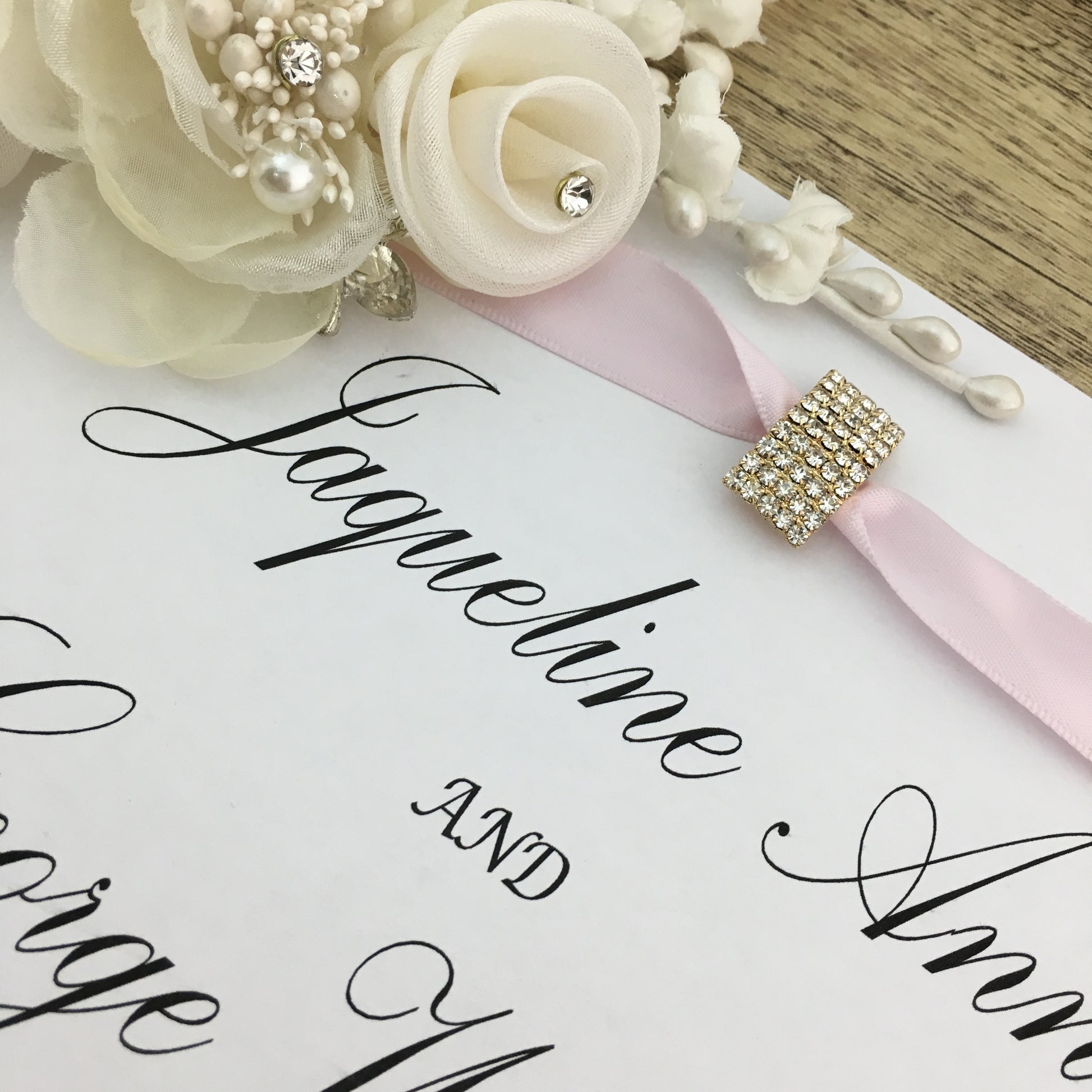 Gold Rectangle Invitation Buckle Embellishments | Bellaire Wholesale