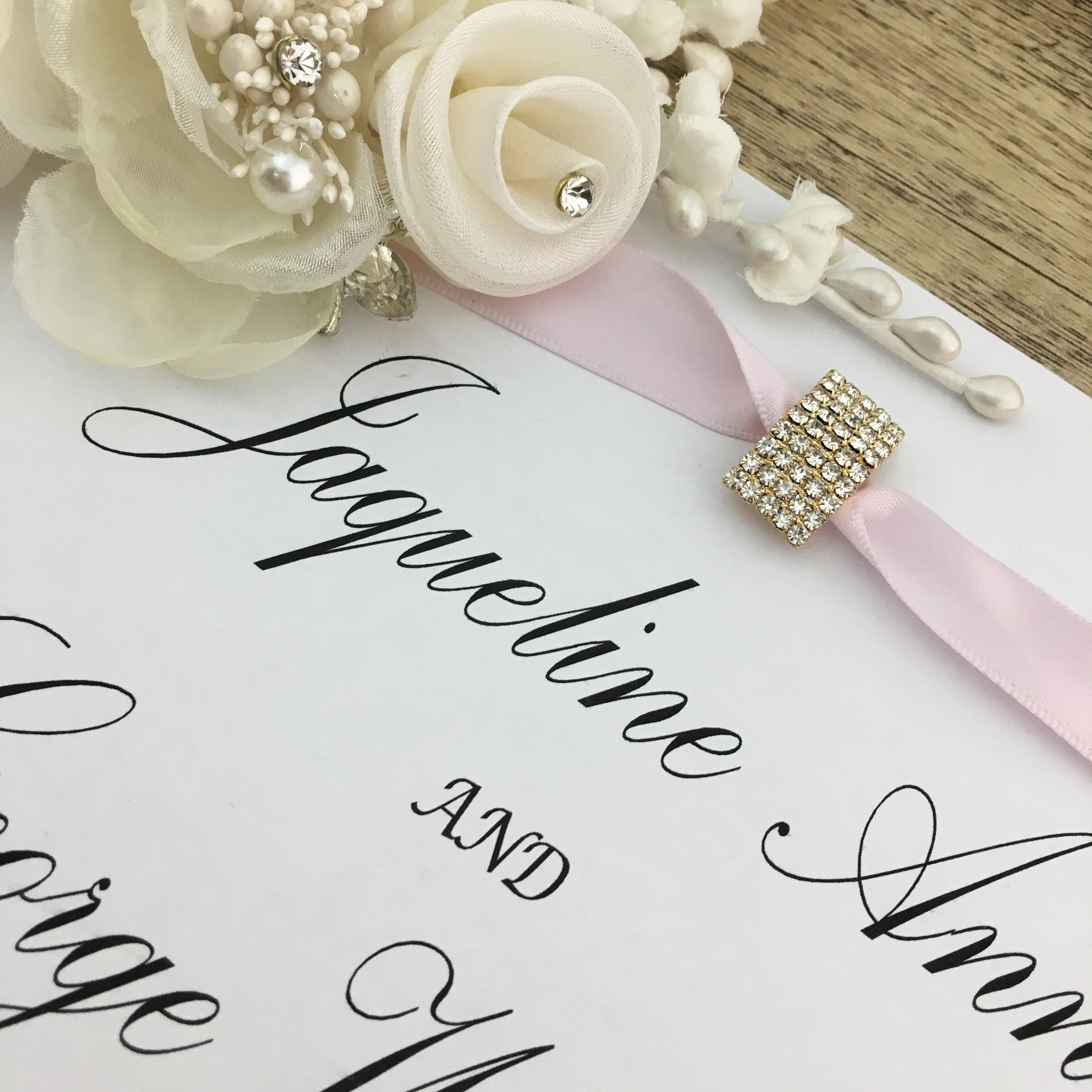 Gold Rectangle Invitation Buckle Embellishments | Bellaire Wholesale