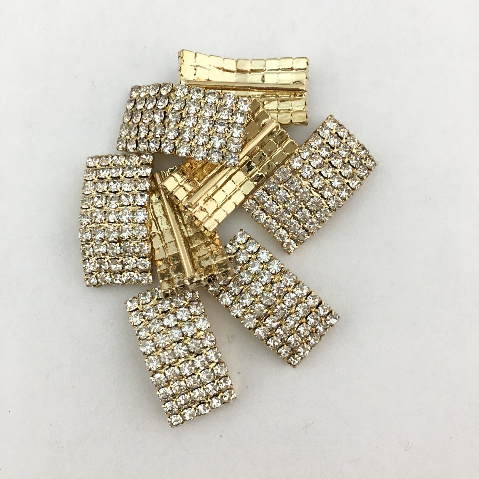 Gold Rectangle Invitation Buckle Embellishments | Bellaire Wholesale