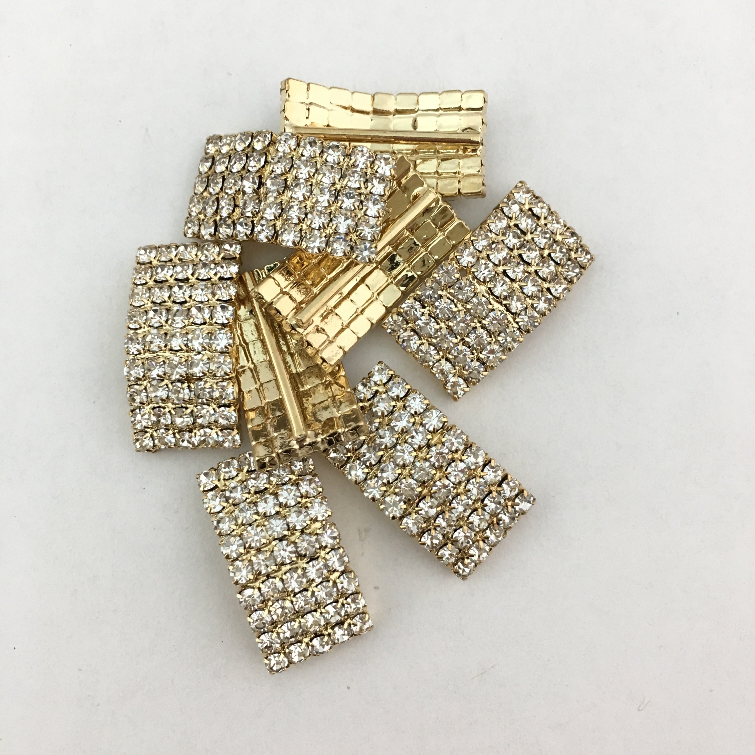 Gold Rectangle Invitation Buckle Embellishments | Bellaire Wholesale