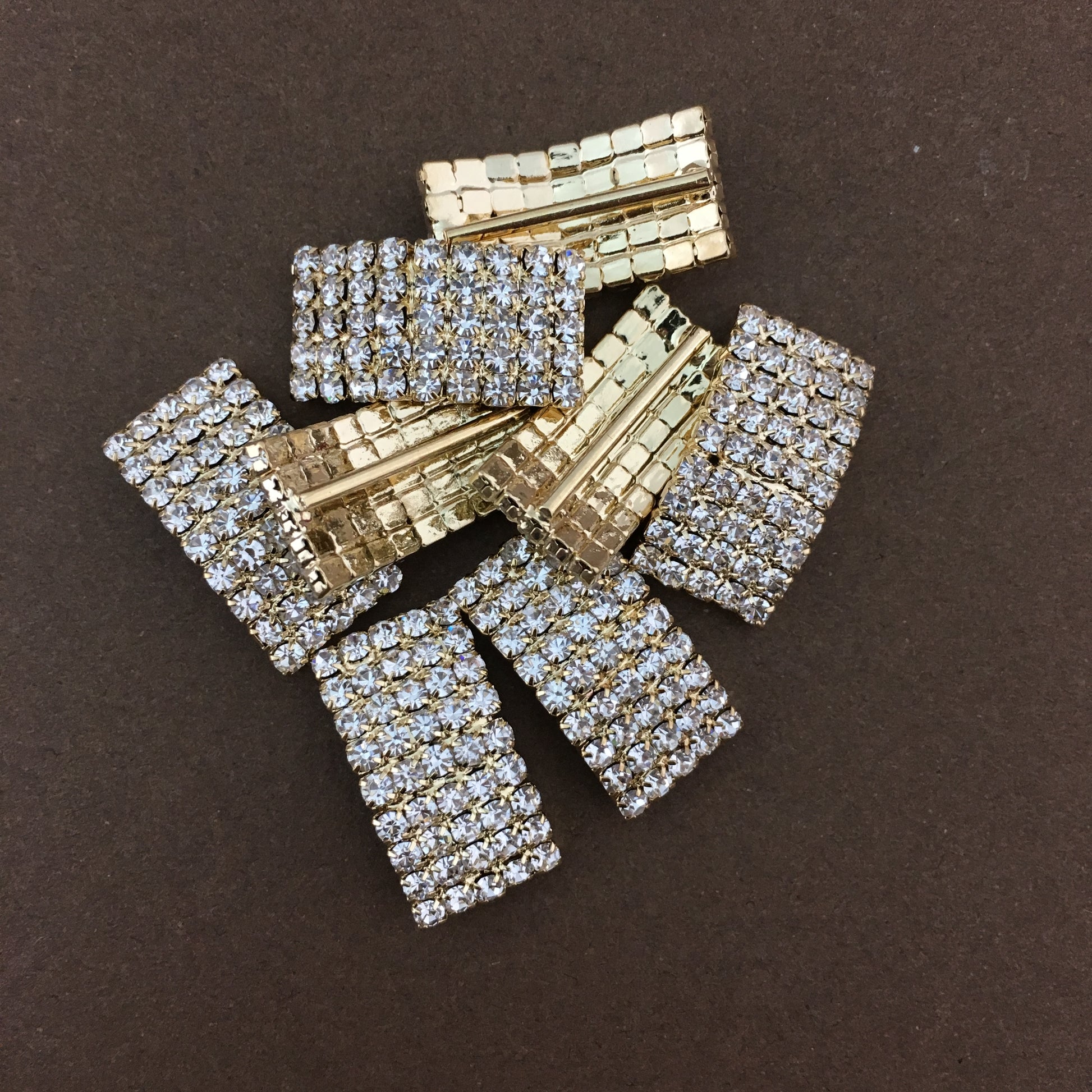 Gold Rectangle Invitation Buckle Embellishments | Bellaire Wholesale