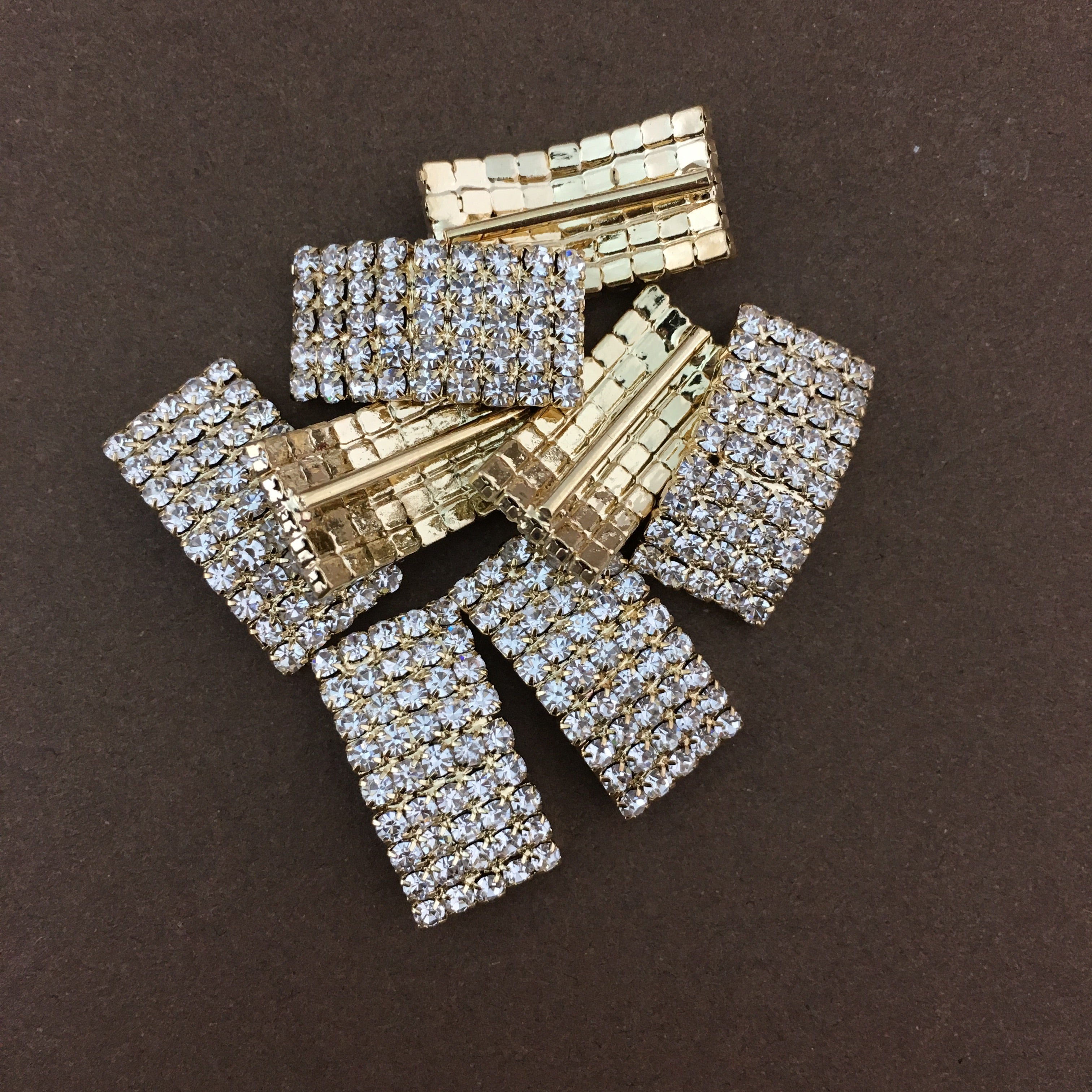 Gold Rectangle Invitation Buckle Embellishments | Bellaire Wholesale