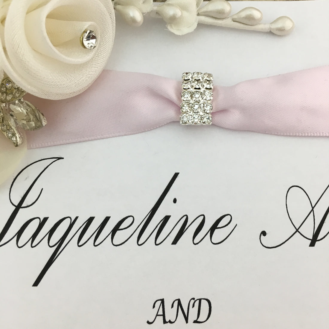 Silver Rectangle Invitation Buckle Embellishments | Bellaire Wholesale