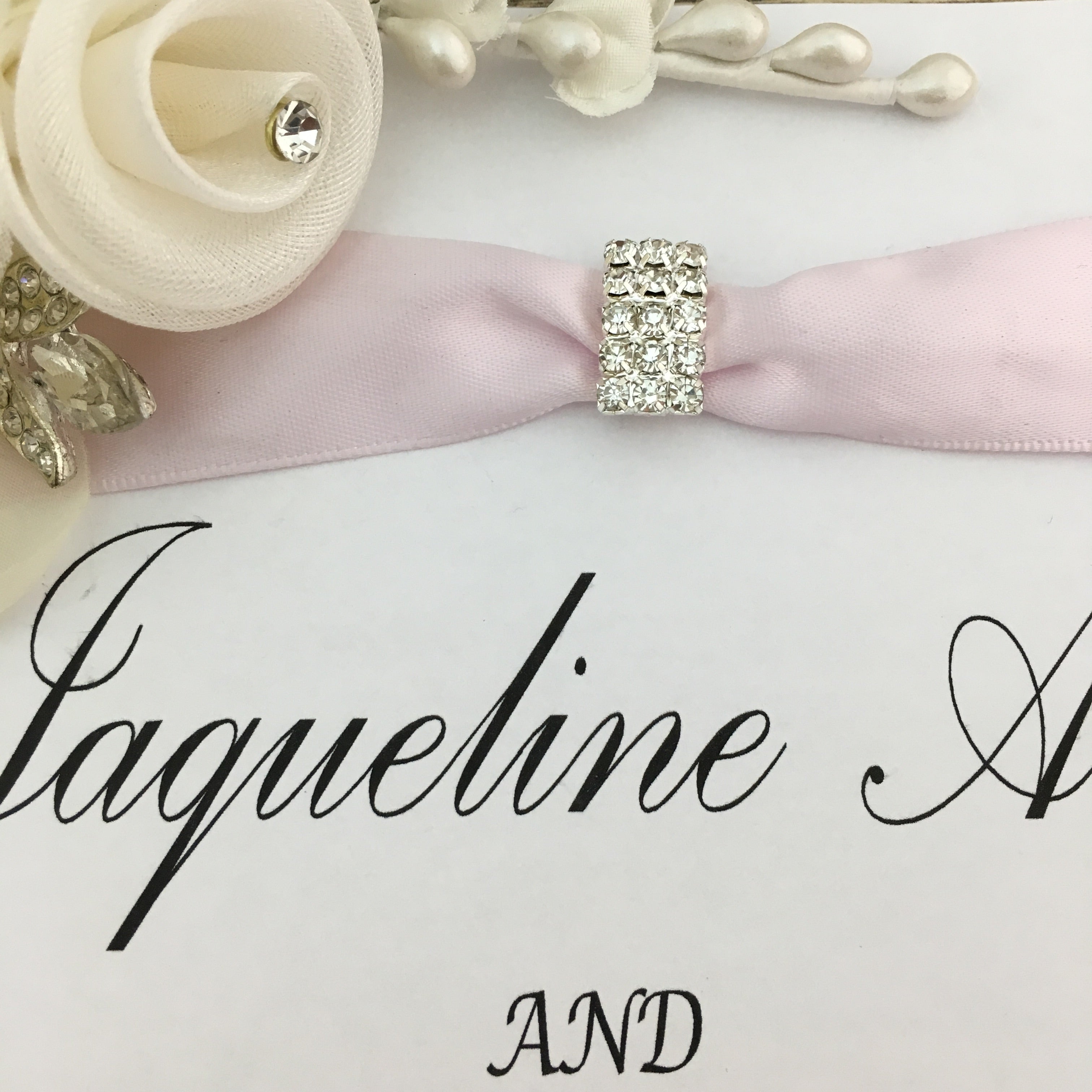 Silver Rectangle Invitation Buckle Embellishments | Bellaire Wholesale