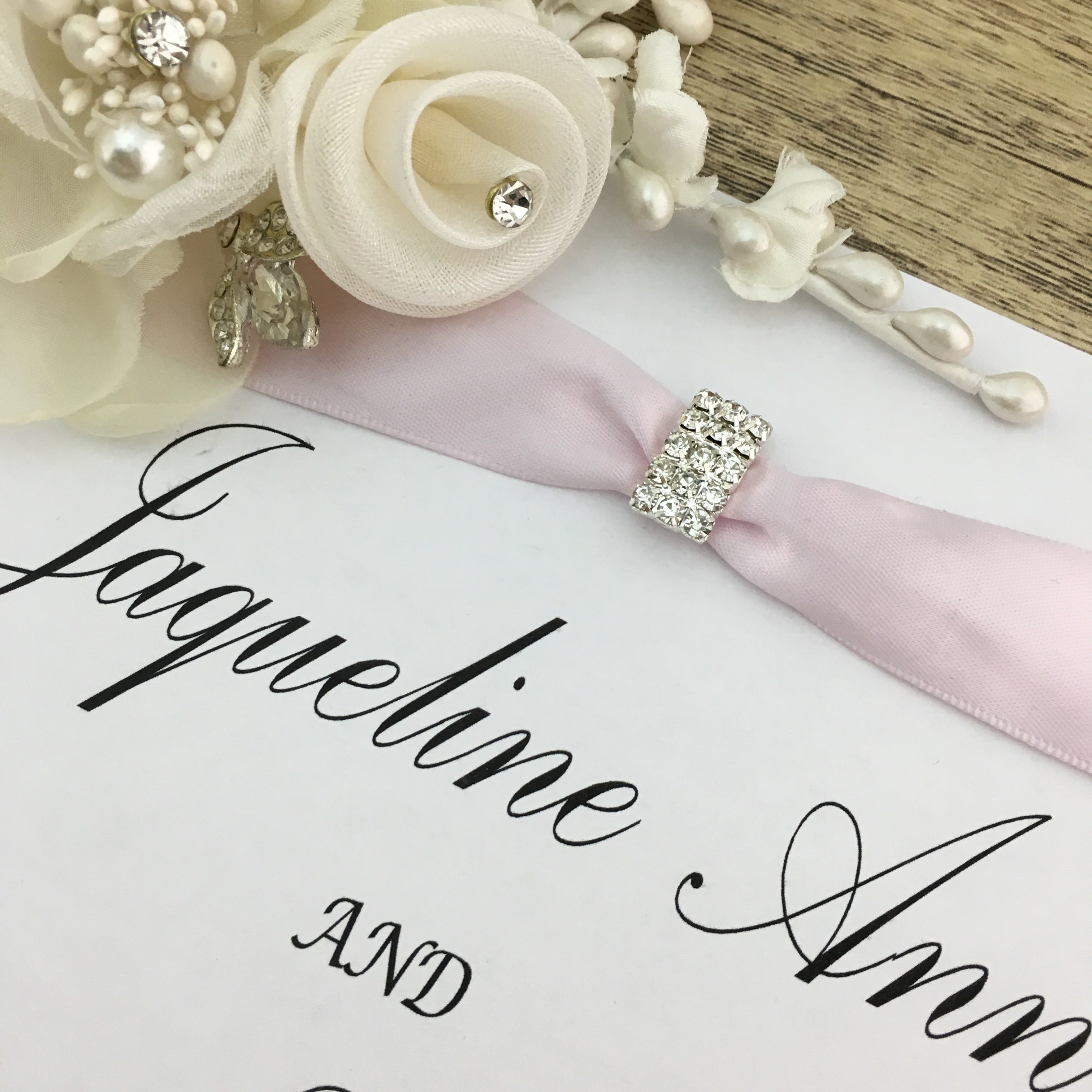 Silver Rectangle Invitation Buckle Embellishments | Bellaire Wholesale