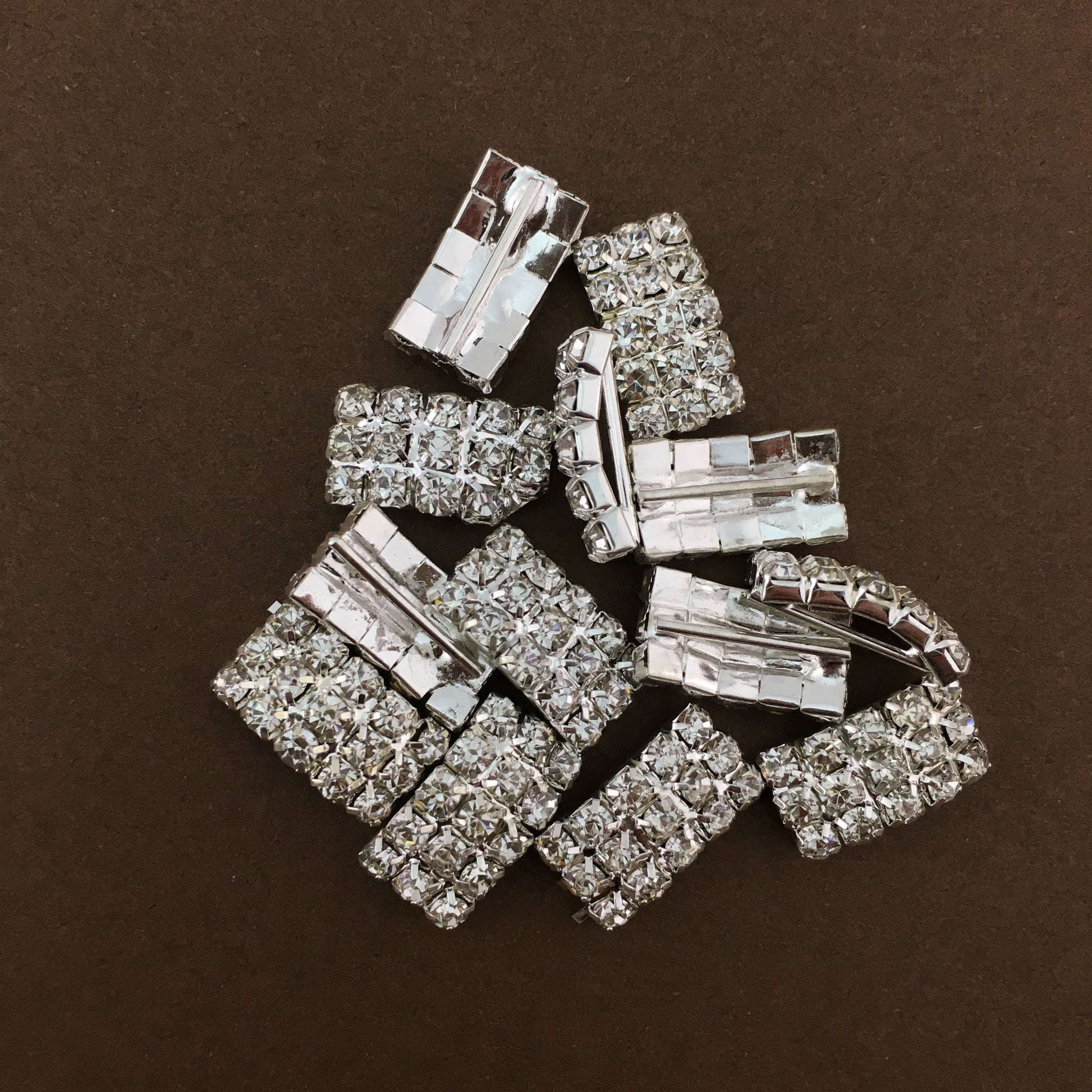 Silver Rectangle Invitation Buckle Embellishments | Bellaire Wholesale