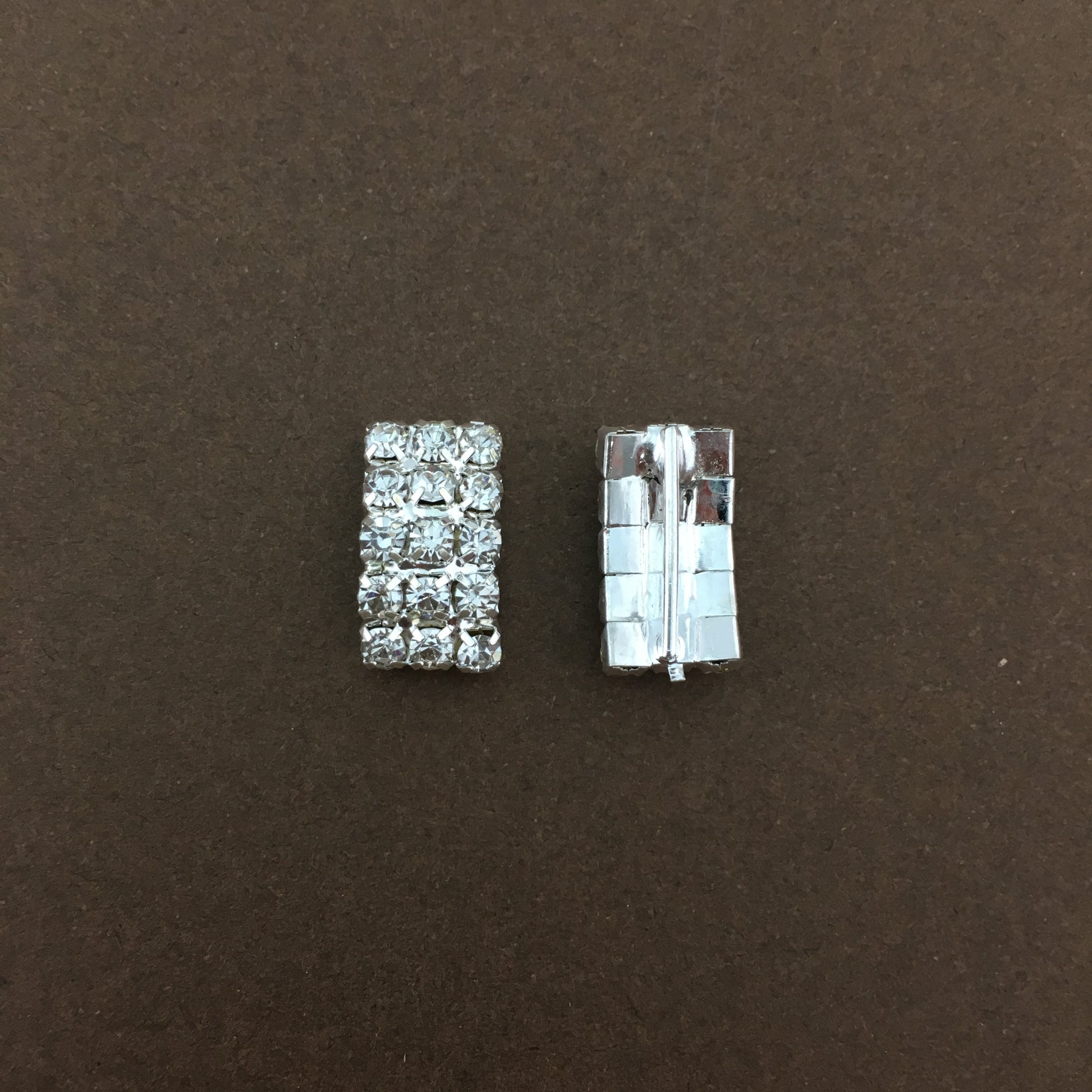 Silver Rectangle Invitation Buckle Embellishments | Bellaire Wholesale