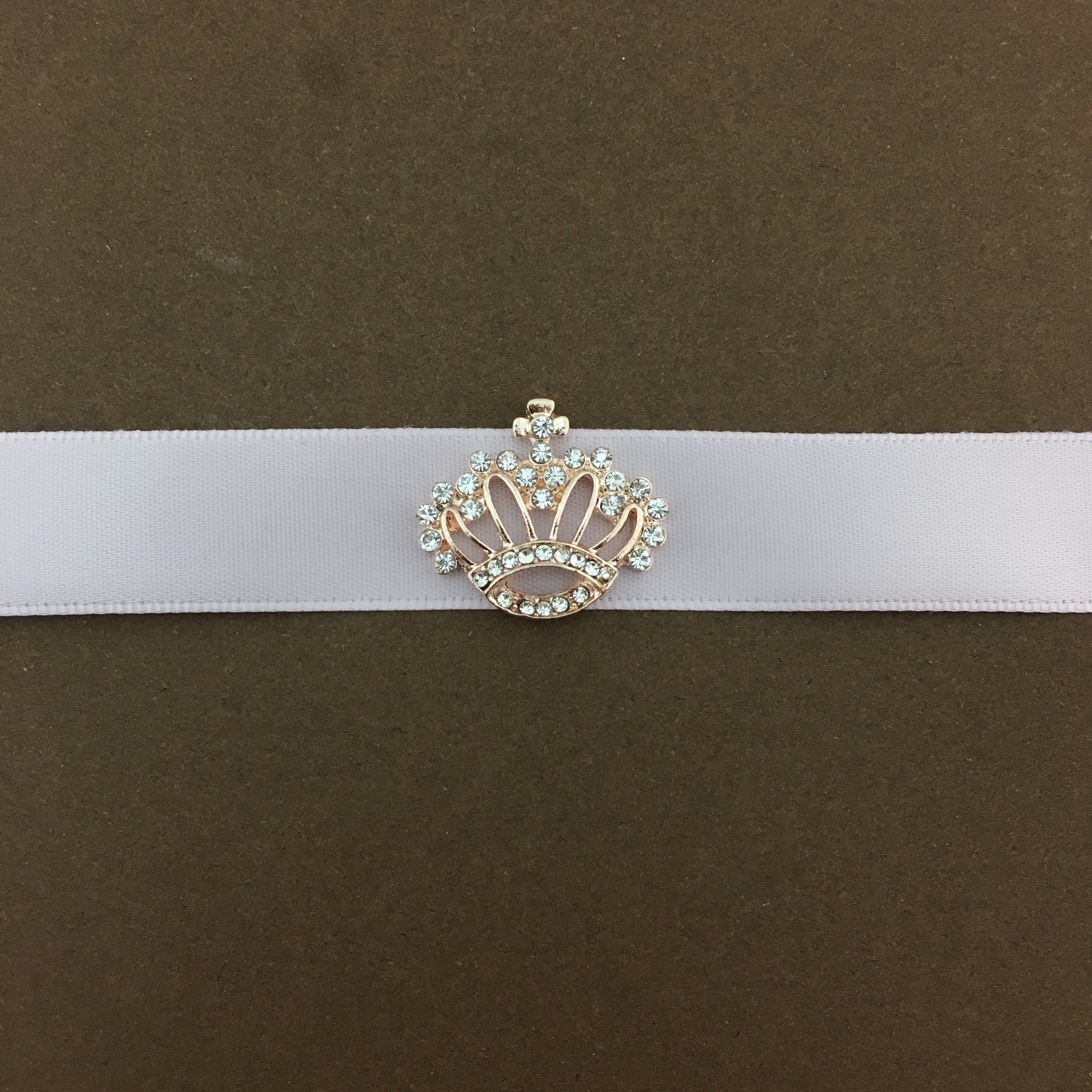 Rose Gold Crown Invitation Buckle Embellishments | Bellaire Wholesale