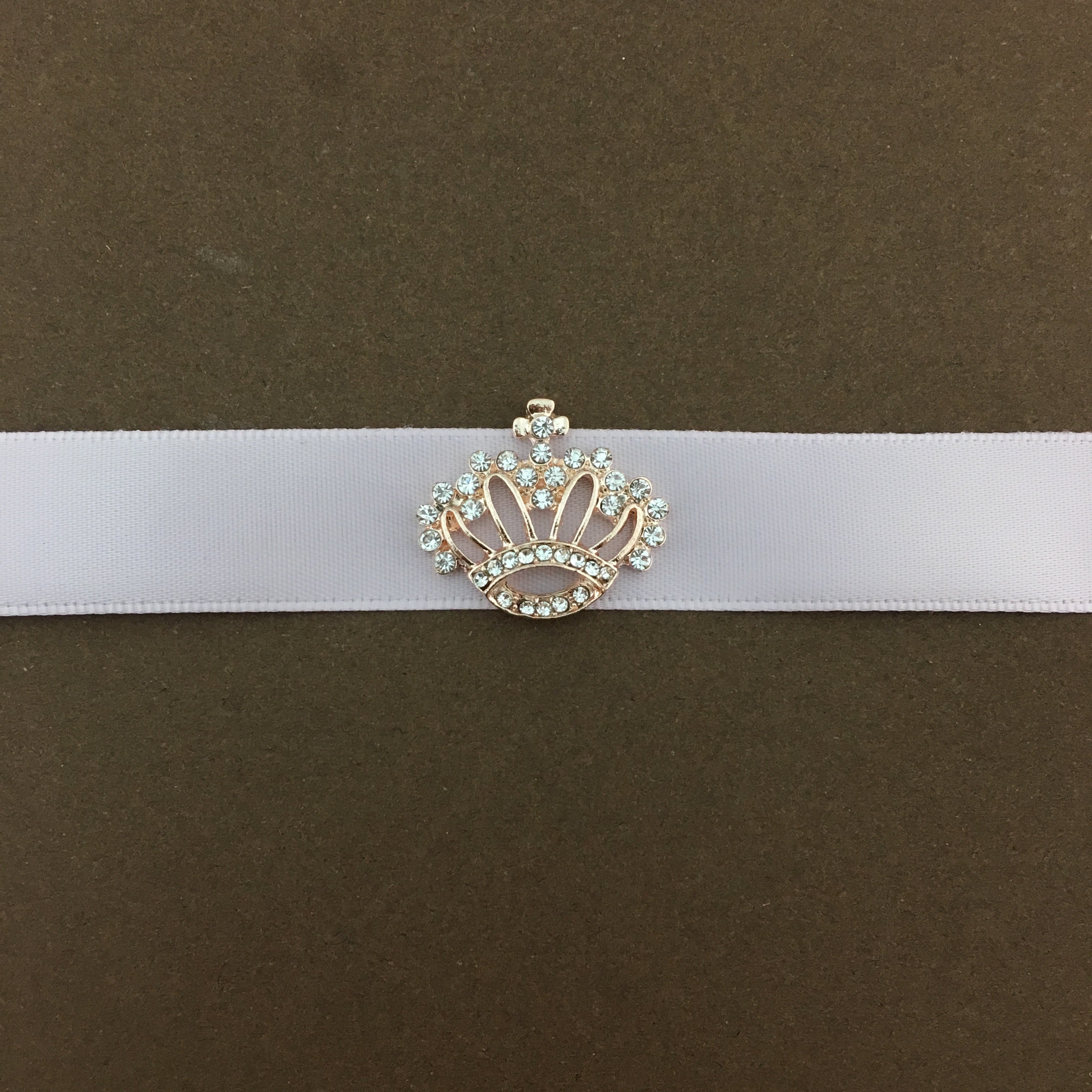 Rose Gold Crown Invitation Buckle Embellishments | Bellaire Wholesale