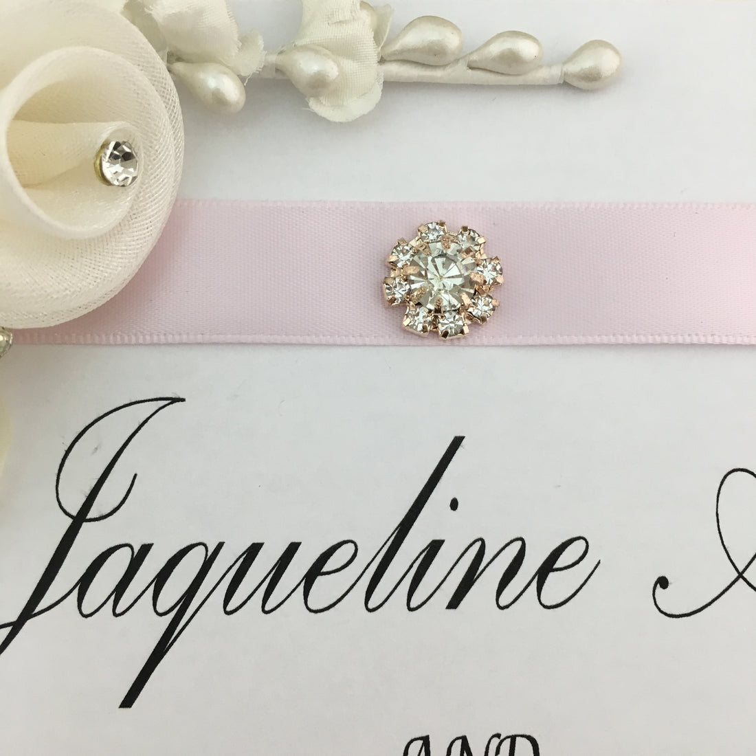 Rose Gold Round Invitation Buckle Embellishments | Bellaire Wholesale