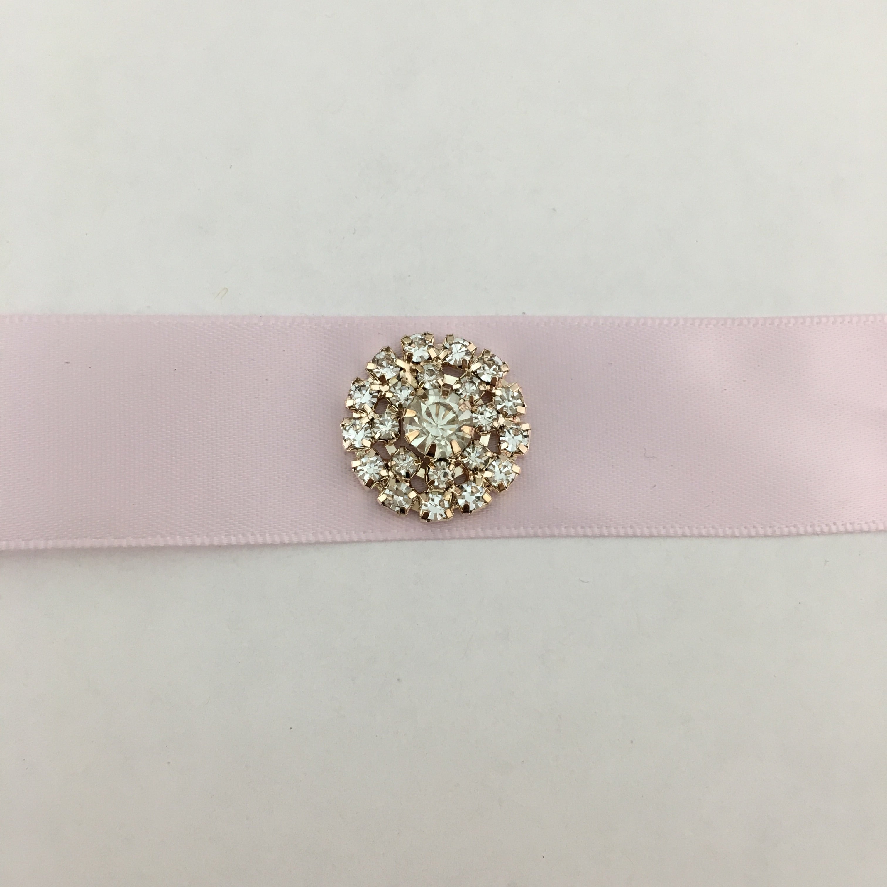Rose Gold Round Invitation Buckle Embellishments | Bellaire Wholesale