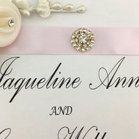 Rose Gold Round Invitation Buckle Embellishments | Bellaire Wholesale