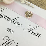 Rose Gold Round Invitation Buckle Embellishments | Bellaire Wholesale