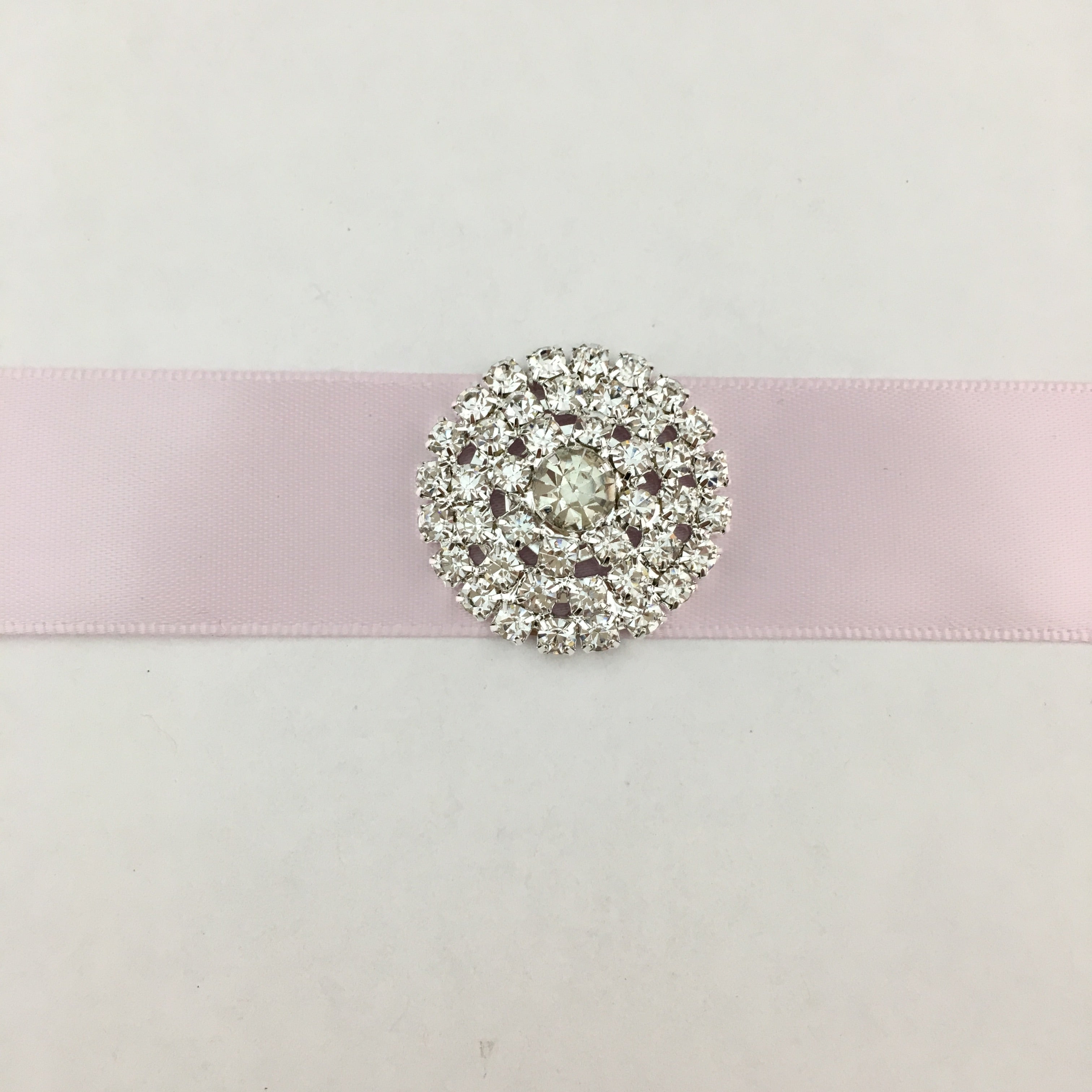 Silver Round Invitation Buckle Embellishments | Bellaire Wholesale