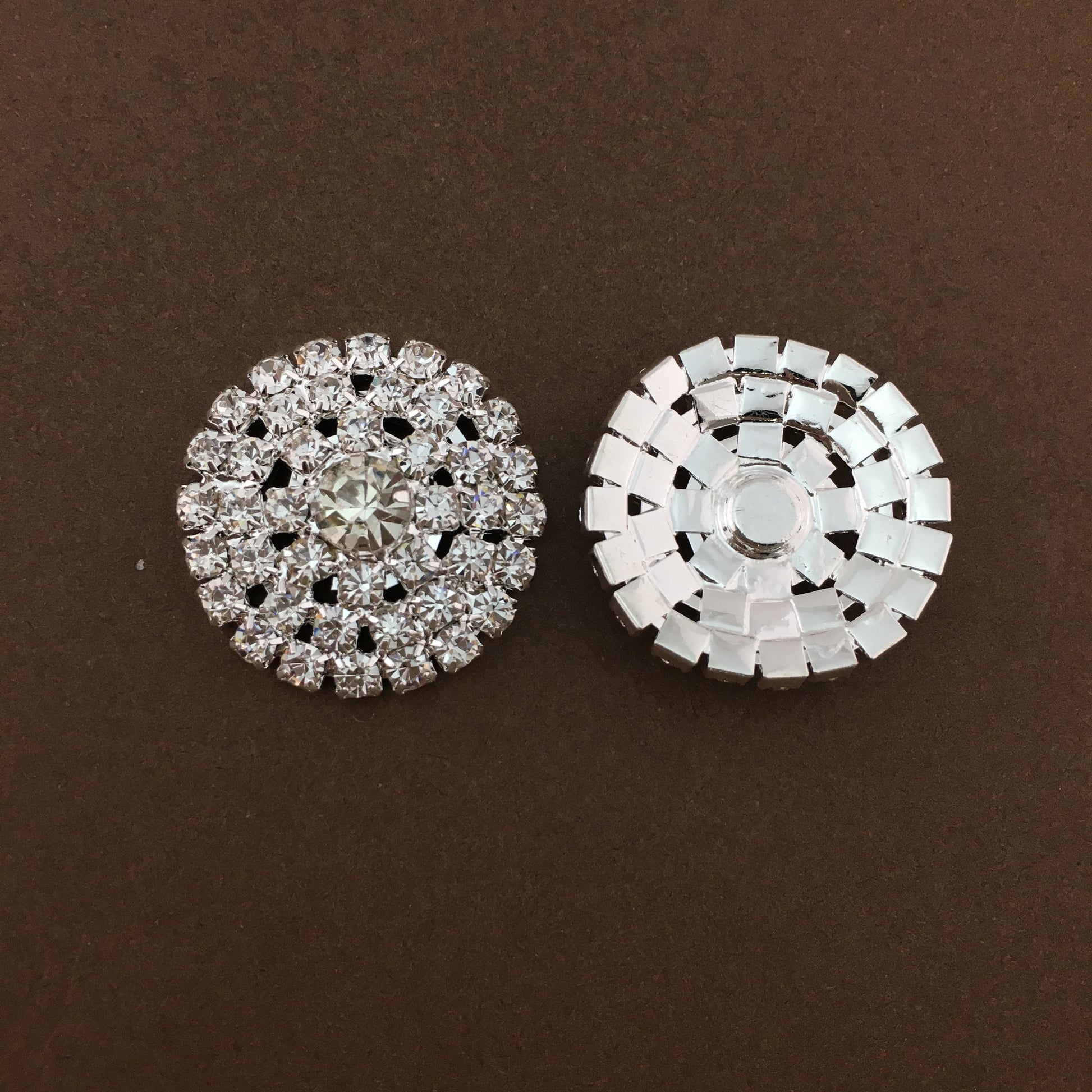 Silver Round Invitation Buckle Embellishments | Bellaire Wholesale