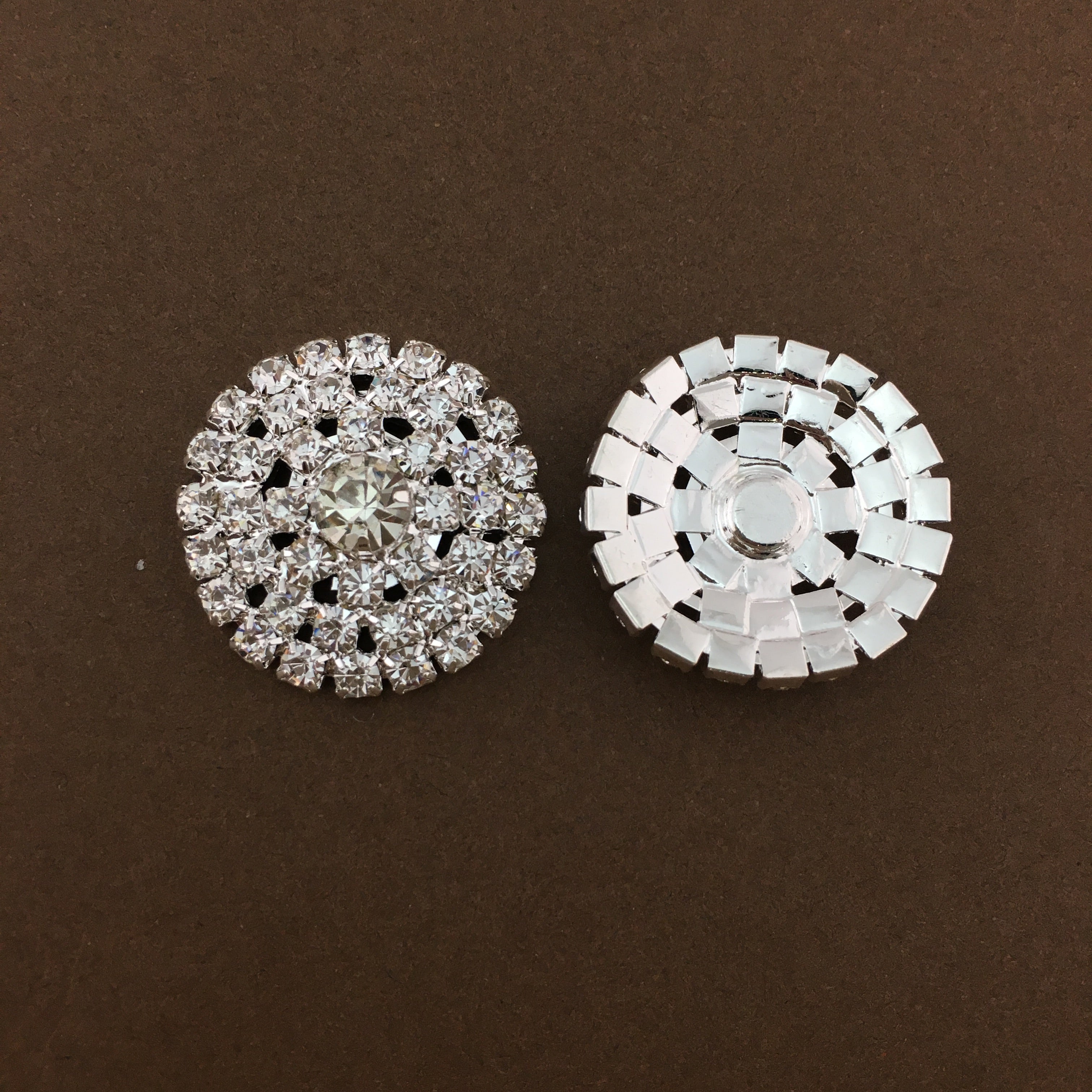Silver Round Invitation Buckle Embellishments | Bellaire Wholesale