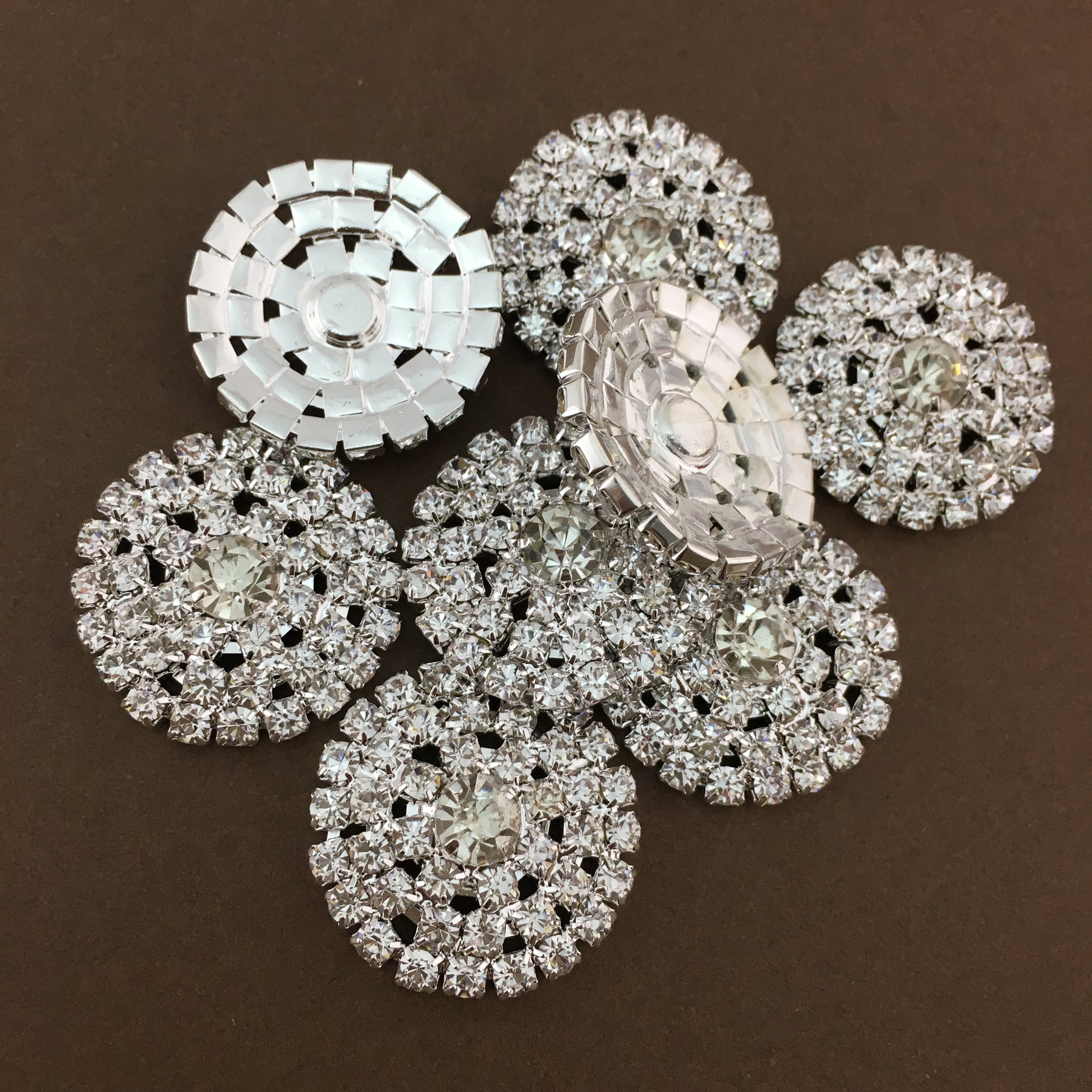 Silver Round Invitation Buckle Embellishments | Bellaire Wholesale