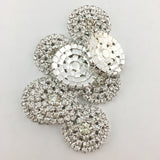 Silver Round Invitation Buckle Embellishments | Bellaire Wholesale