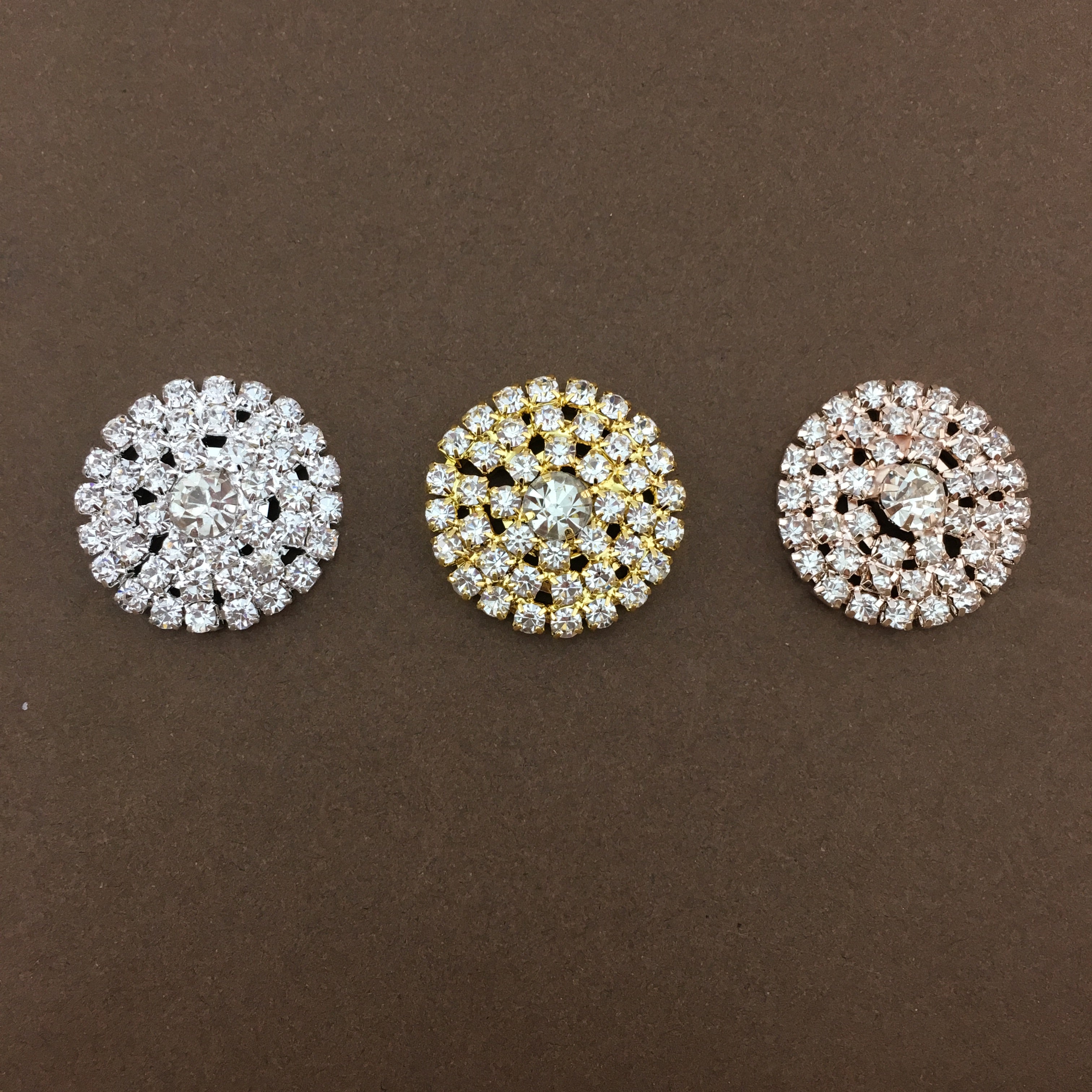 Silver Round Invitation Buckle Embellishments | Bellaire Wholesale