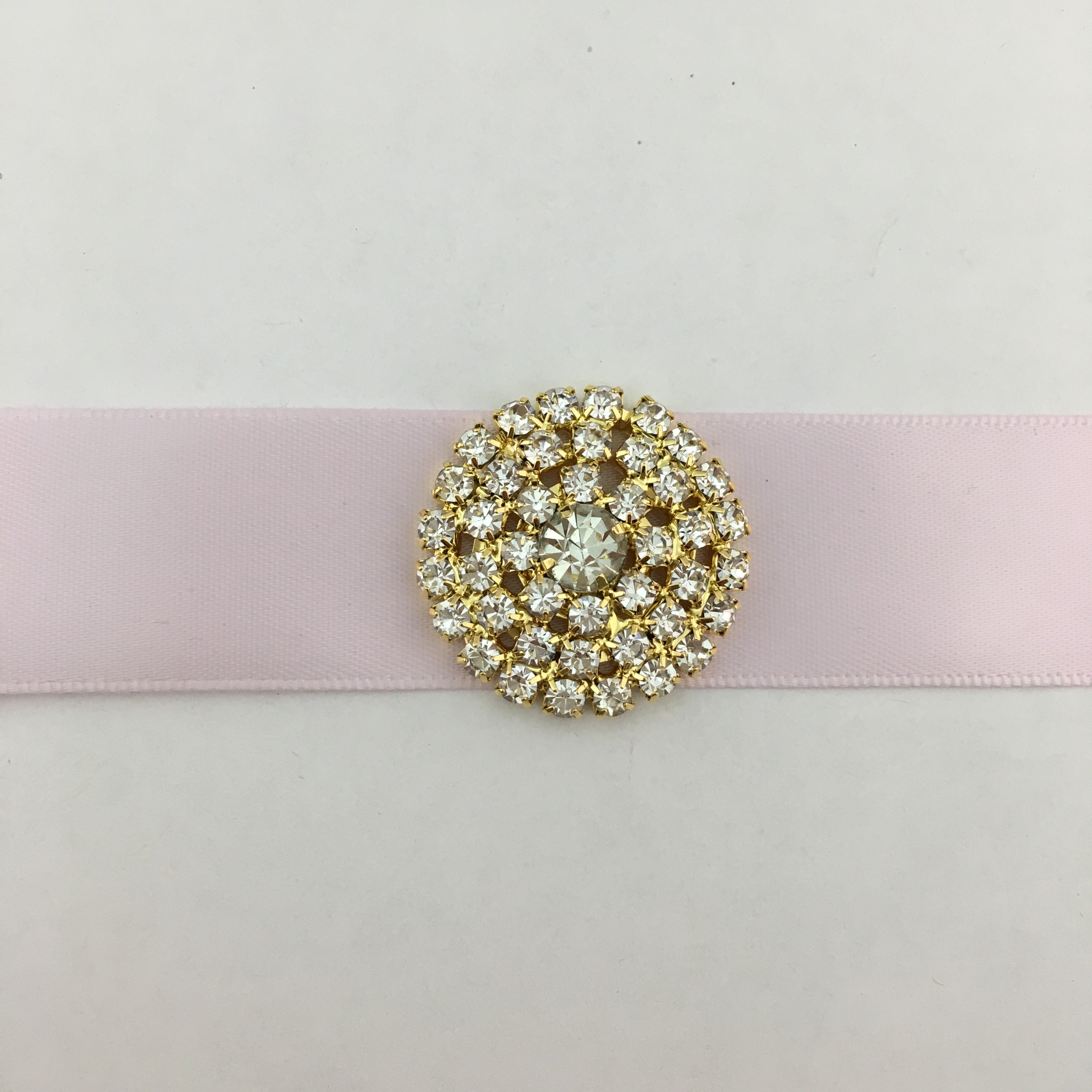 Gold Round Invitation Buckle Embellishments | Bellaire Wholesale