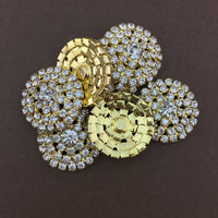 Gold Round Invitation Buckle Embellishments | Bellaire Wholesale