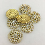 Gold Round Invitation Buckle Embellishments | Bellaire Wholesale