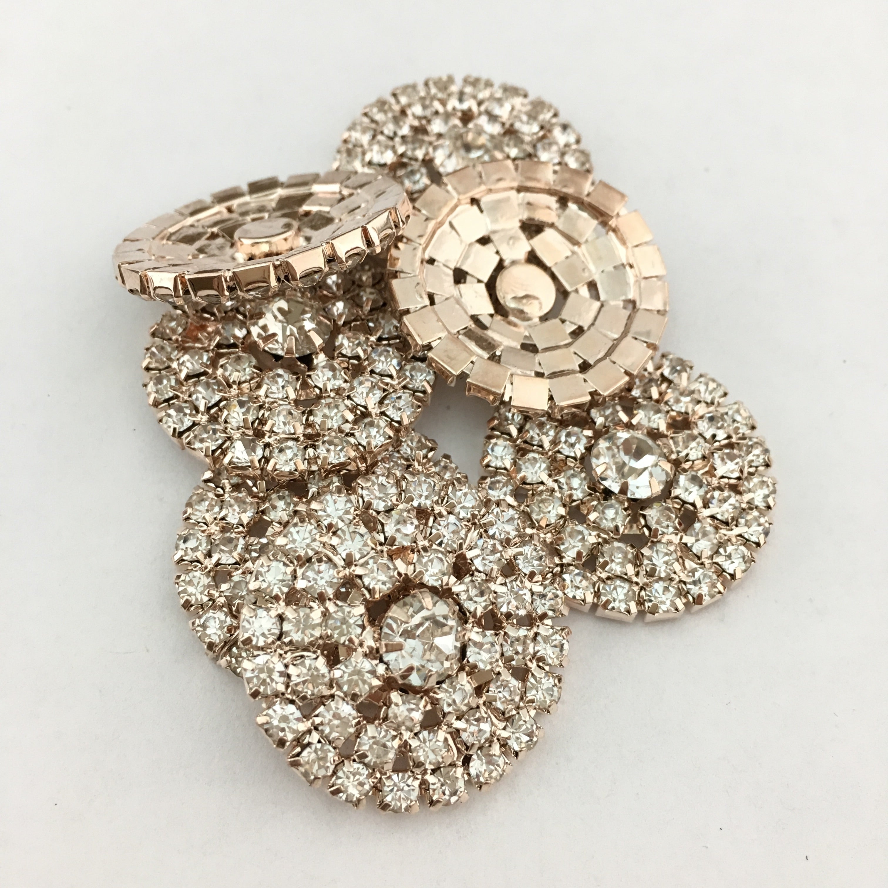 Rose Gold Round Invitation Buckle Embellishments | Bellaire Wholesale
