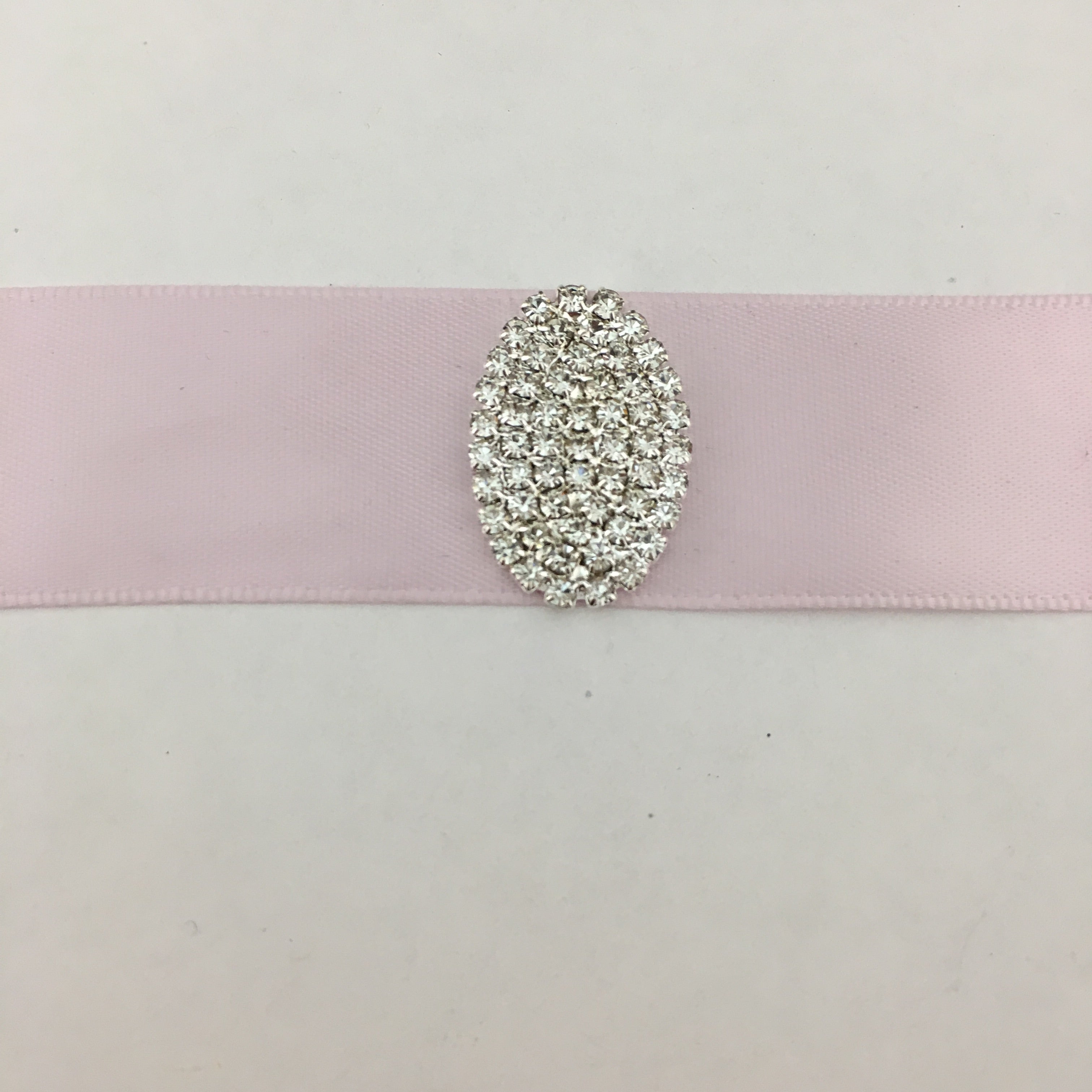 Silver Oval Invitation Buckle Embellishments | Bellaire Wholesale