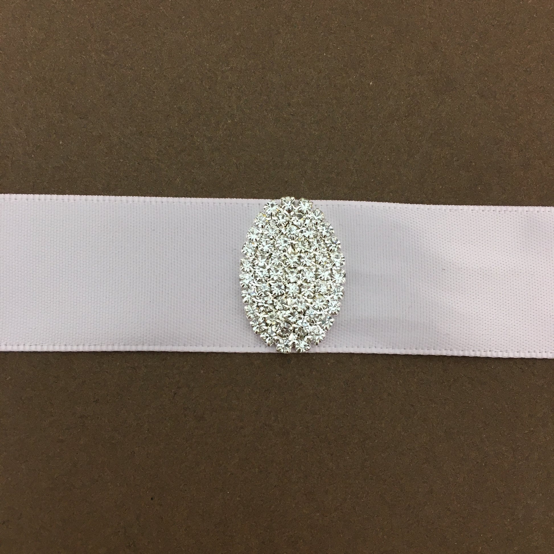 Silver Oval Invitation Buckle Embellishments | Bellaire Wholesale