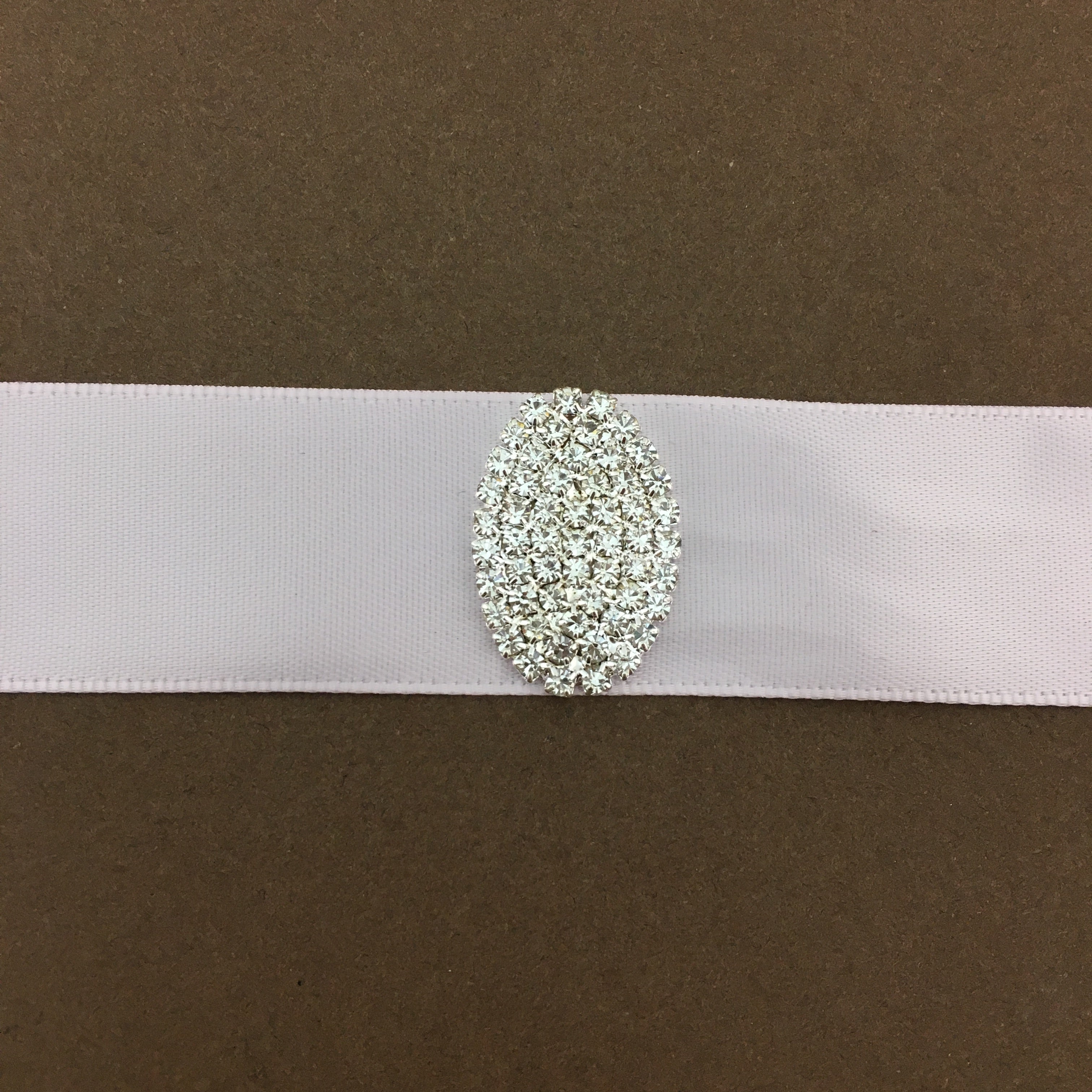 Silver Oval Invitation Buckle Embellishments | Bellaire Wholesale