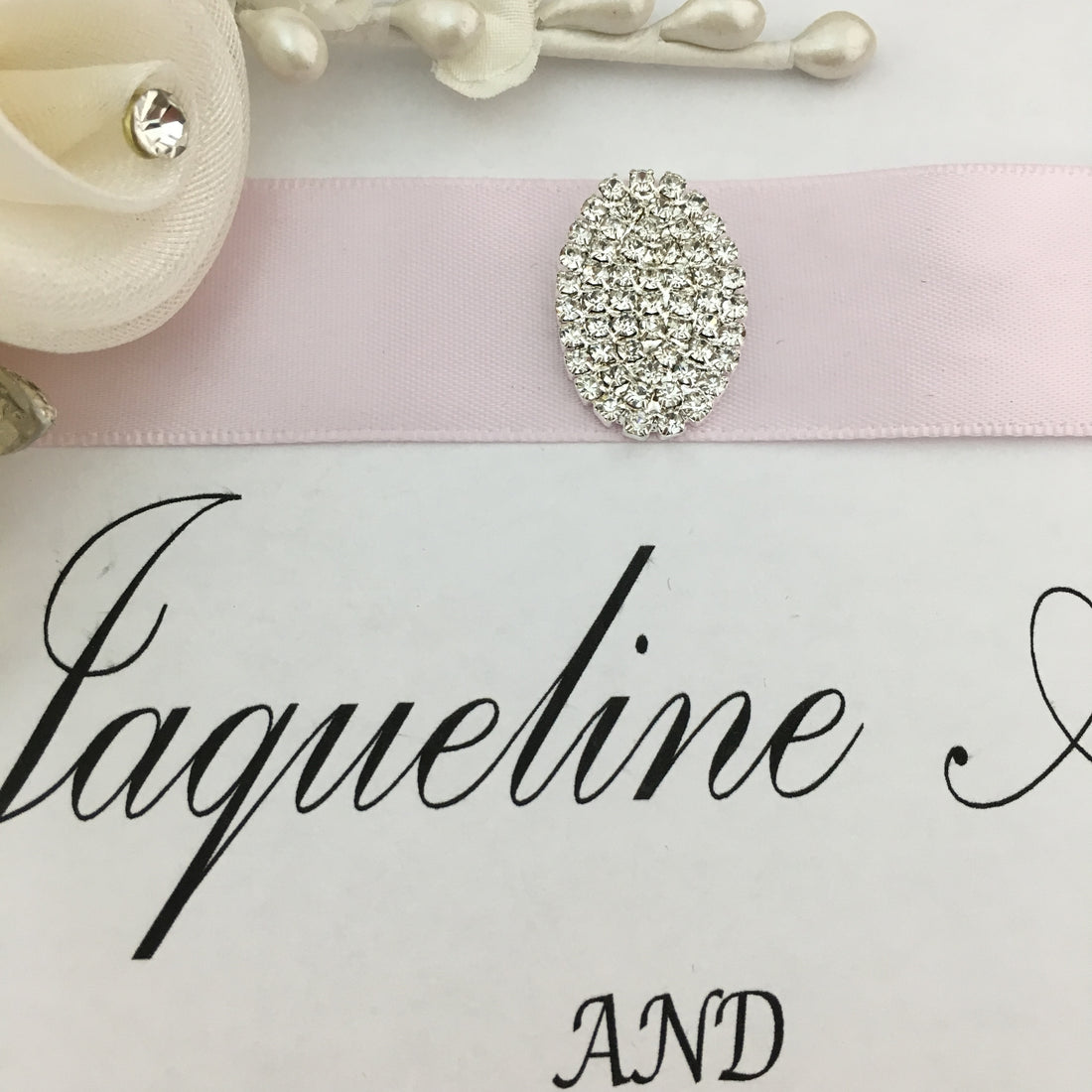 Silver Oval Invitation Buckle Embellishments | Bellaire Wholesale