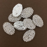 Silver Oval Invitation Buckle Embellishments | Bellaire Wholesale