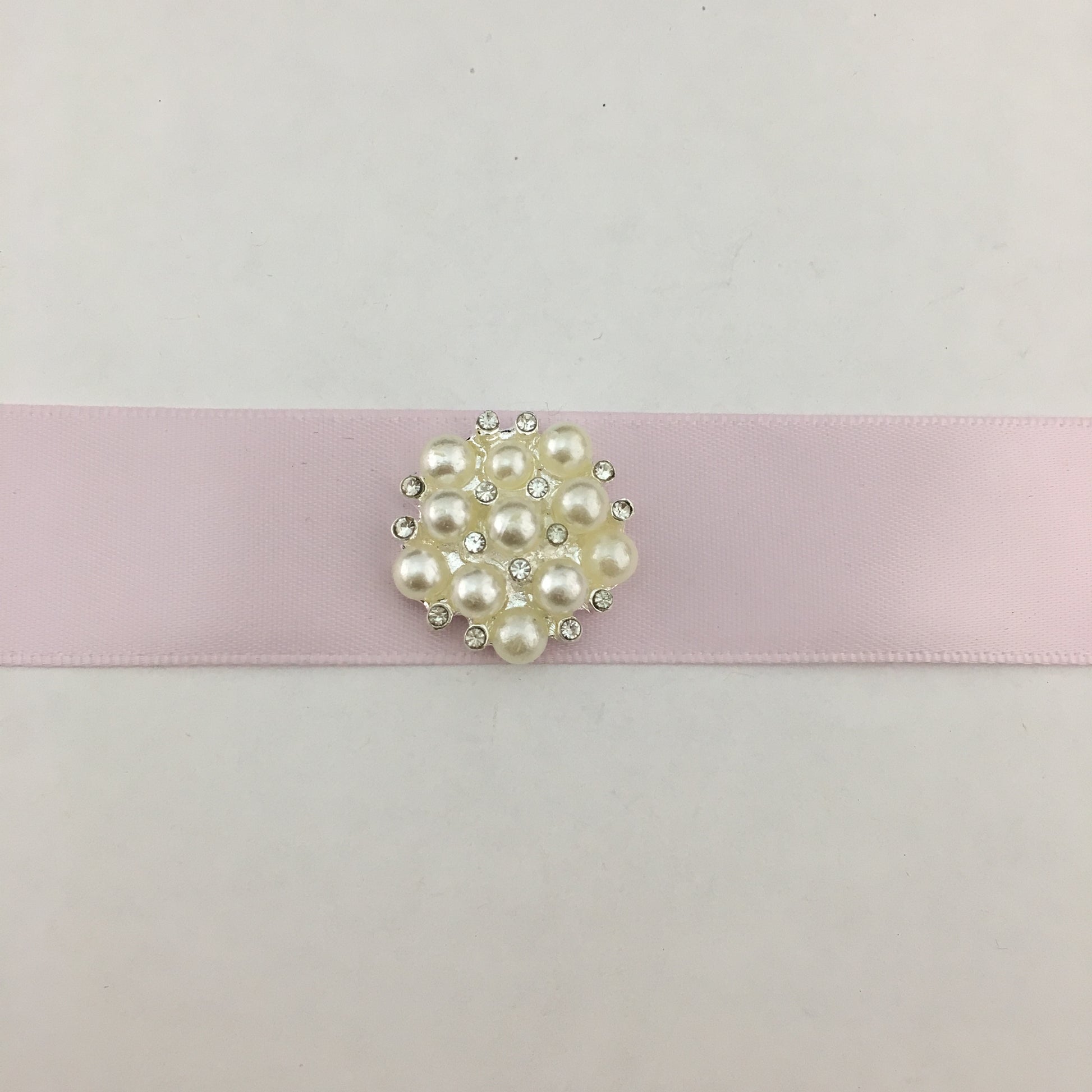 Silver Pearl Invitation Buckle Embellishments | Bellaire Wholesale