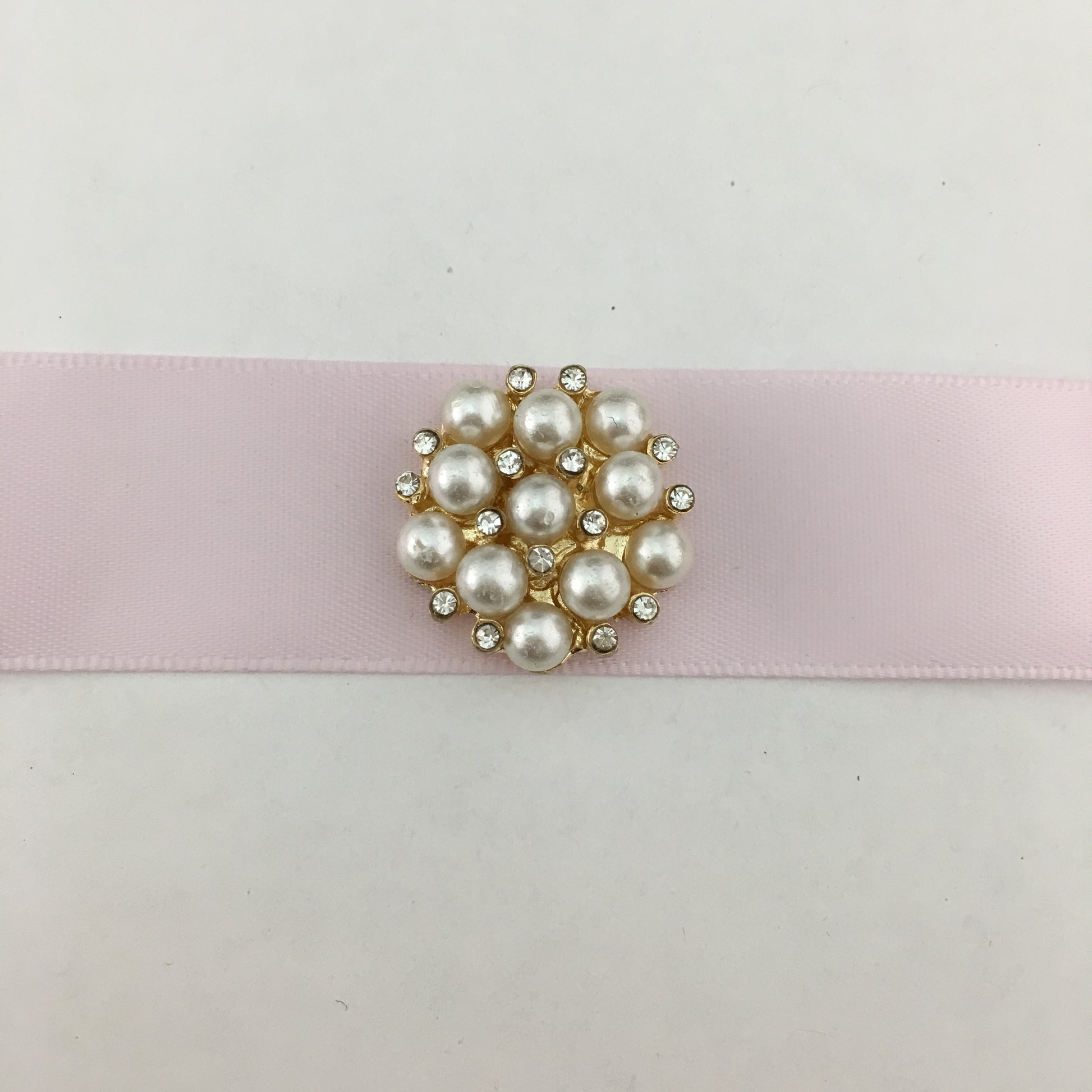 Gold Pearl Invitation Buckle Embellishments | Bellaire Wholesale