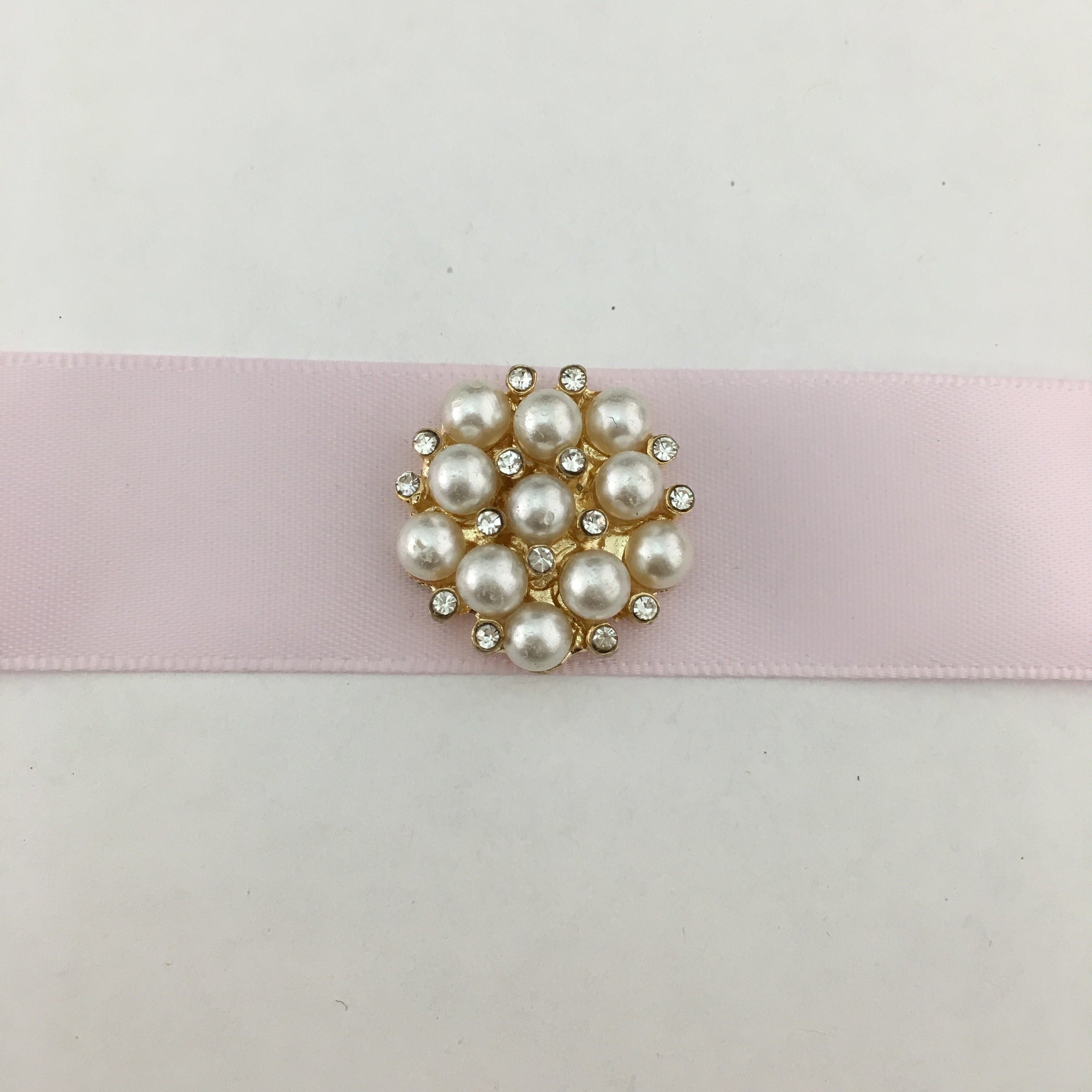 Gold Pearl Invitation Buckle Embellishments | Bellaire Wholesale