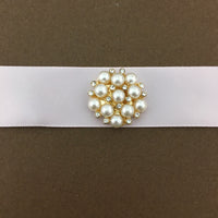 Gold Pearl Invitation Buckle Embellishments | Bellaire Wholesale
