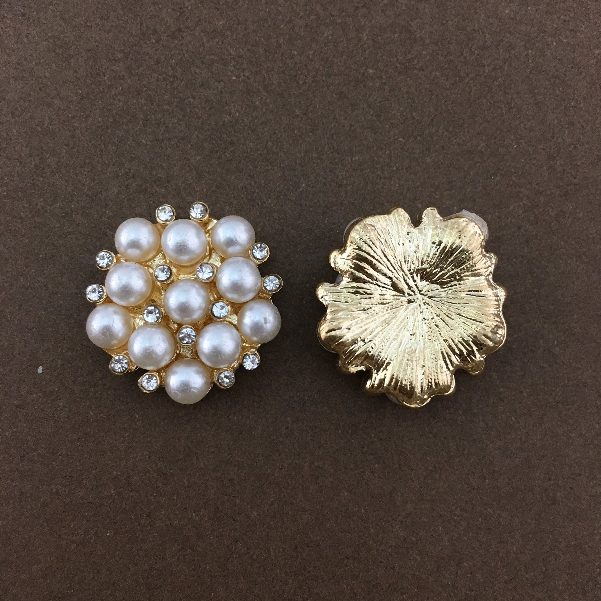 Gold Pearl Invitation Buckle Embellishments | Bellaire Wholesale