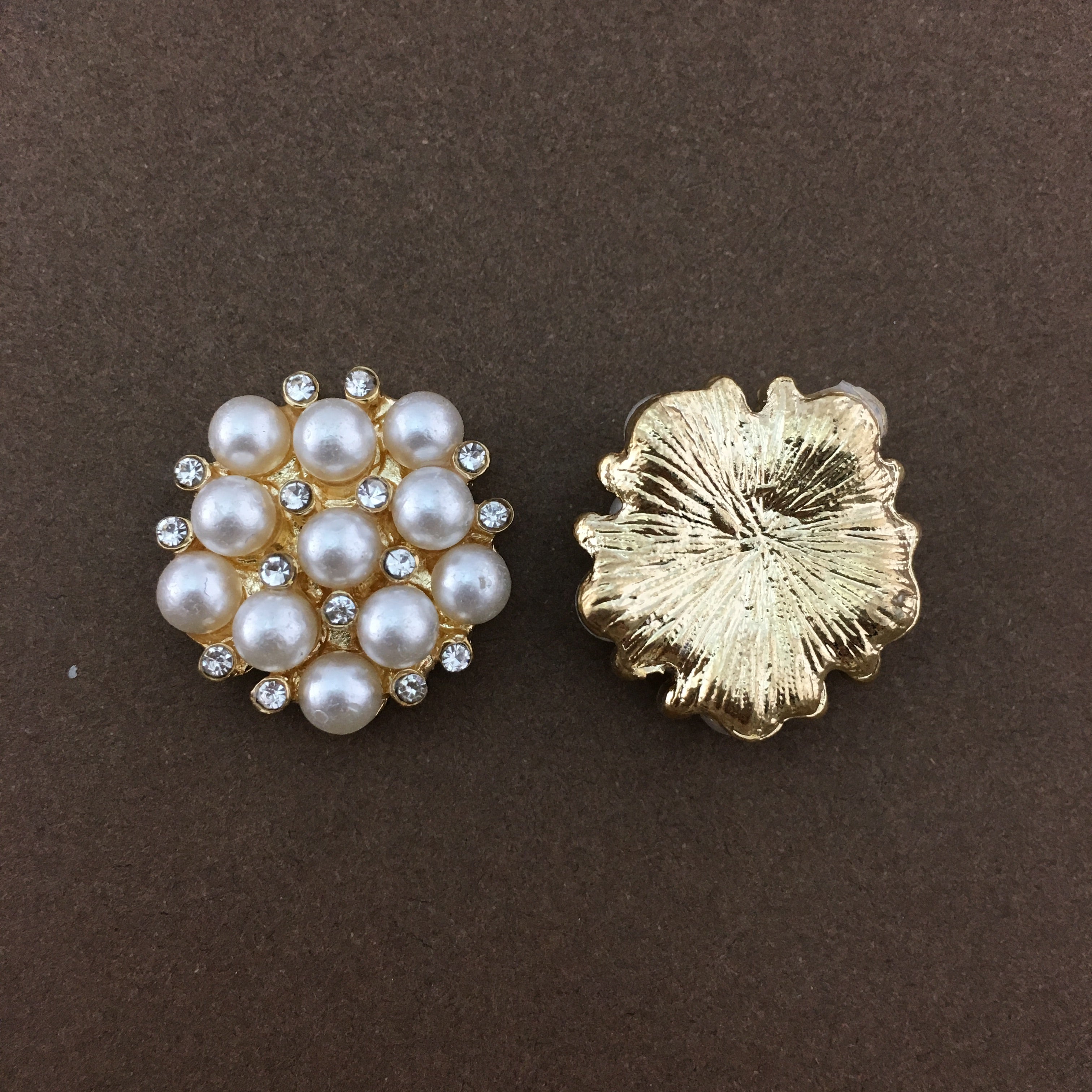 Gold Pearl Invitation Buckle Embellishments | Bellaire Wholesale